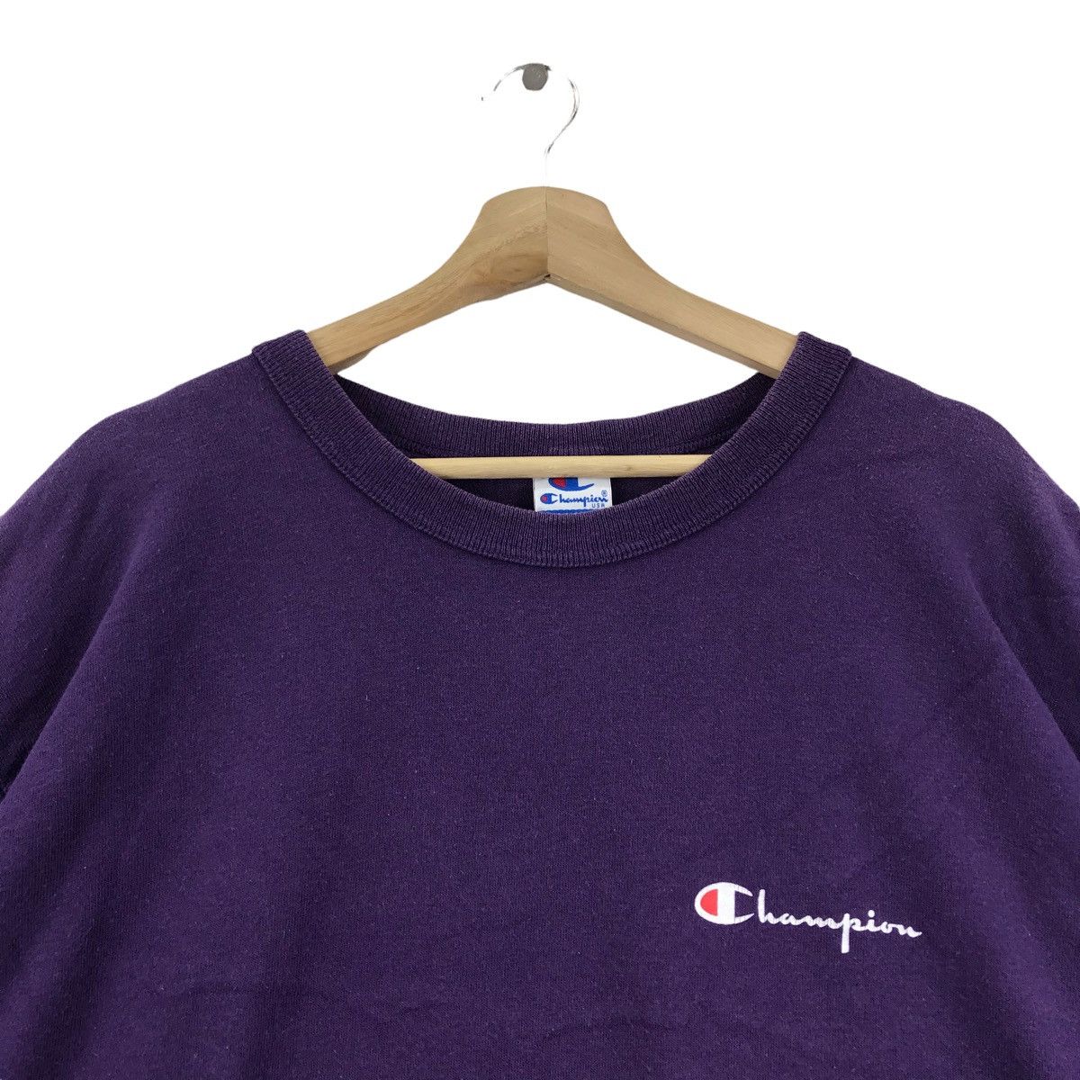 Champion Vintage CHAMPION USA Oversize Purple T shirt Size US XXL / EU 58 / 5 - 2 Thumbnail