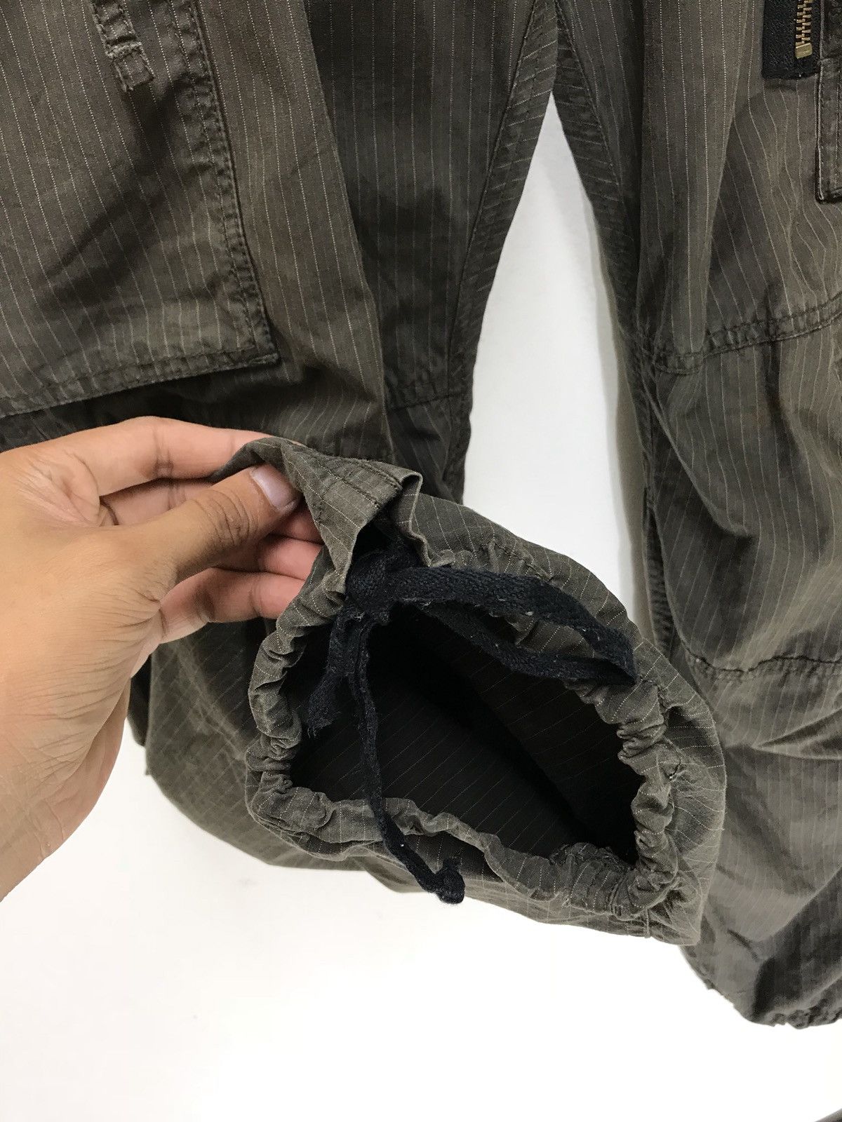 Japanese Brand PPFM Cargo Pant Pinstriped Military Regular Balloon Size US 32 / EU 48 - 3 Thumbnail