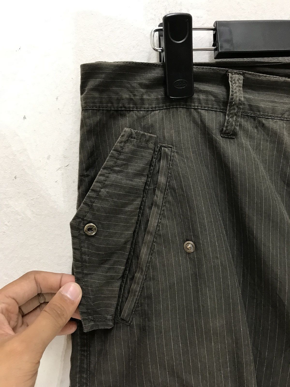 Japanese Brand PPFM Cargo Pant Pinstriped Military Regular Balloon Size US 32 / EU 48 - 8 Thumbnail