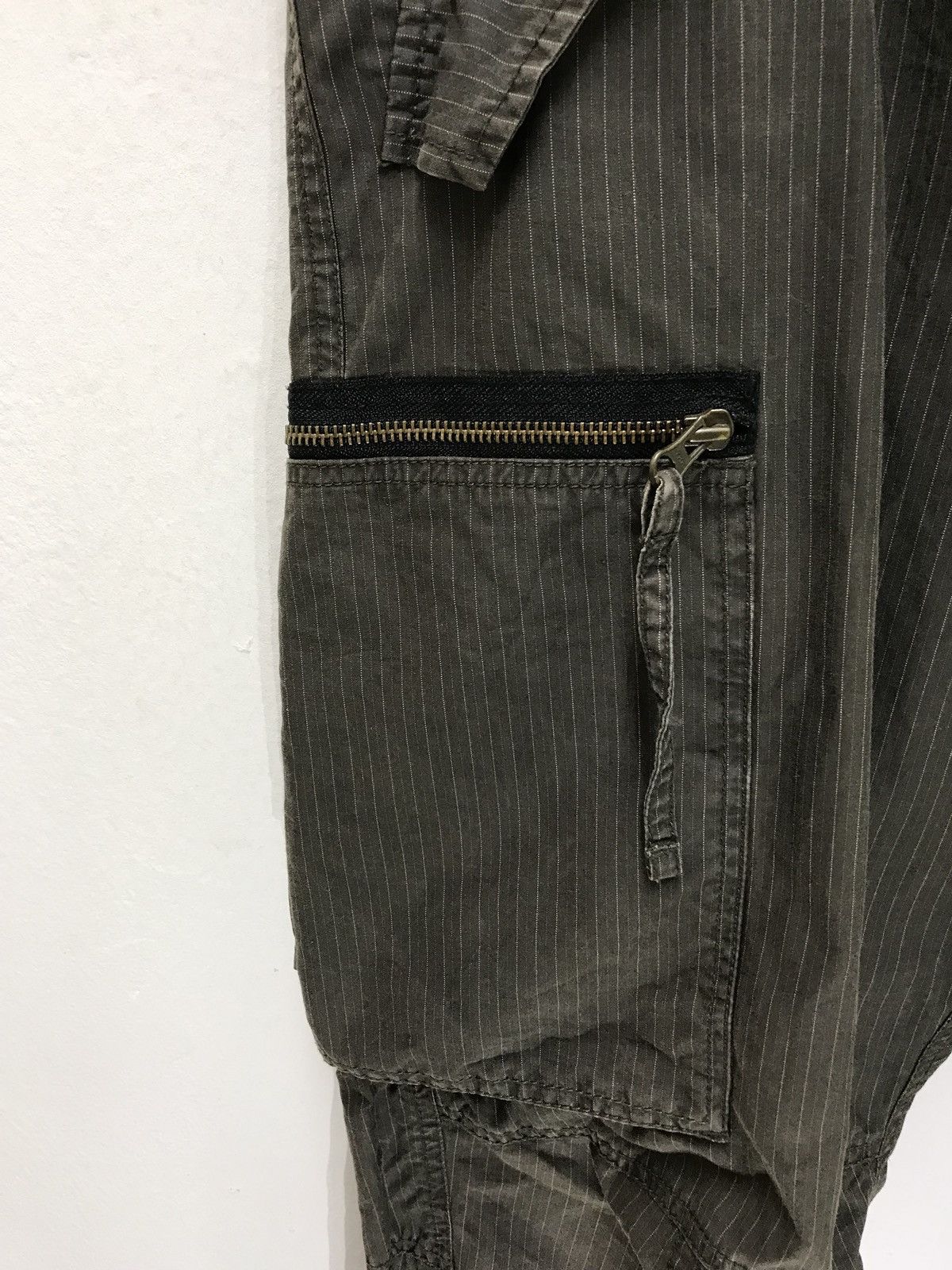 Japanese Brand PPFM Cargo Pant Pinstriped Military Regular Balloon Size US 32 / EU 48 - 5 Thumbnail