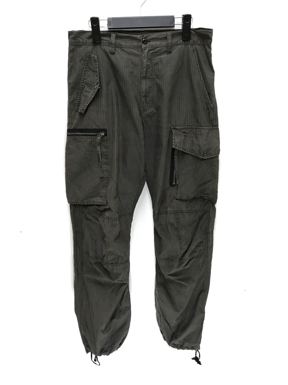 Japanese Brand PPFM Cargo Pant Pinstriped Military Regular Balloon Size US 32 / EU 48 - 1 Thumbnail