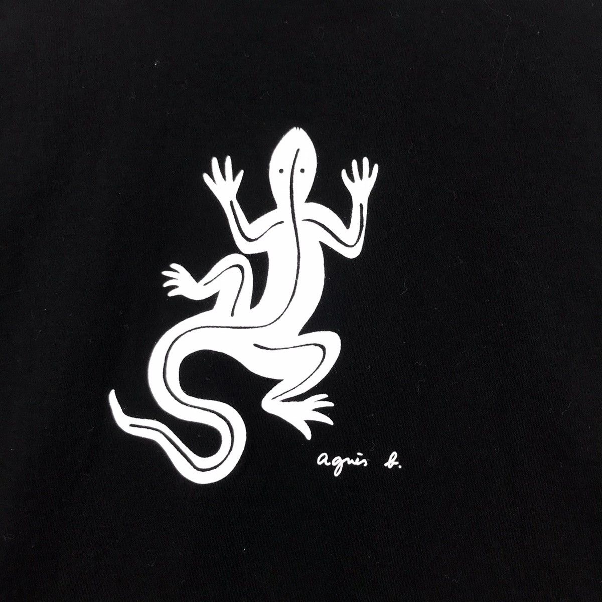 agnes b. AGNES B Paris Japanese Brand Lizard Black Long SleeveT-shirt Size US XS / EU 42 / 0 - 3 Thumbnail