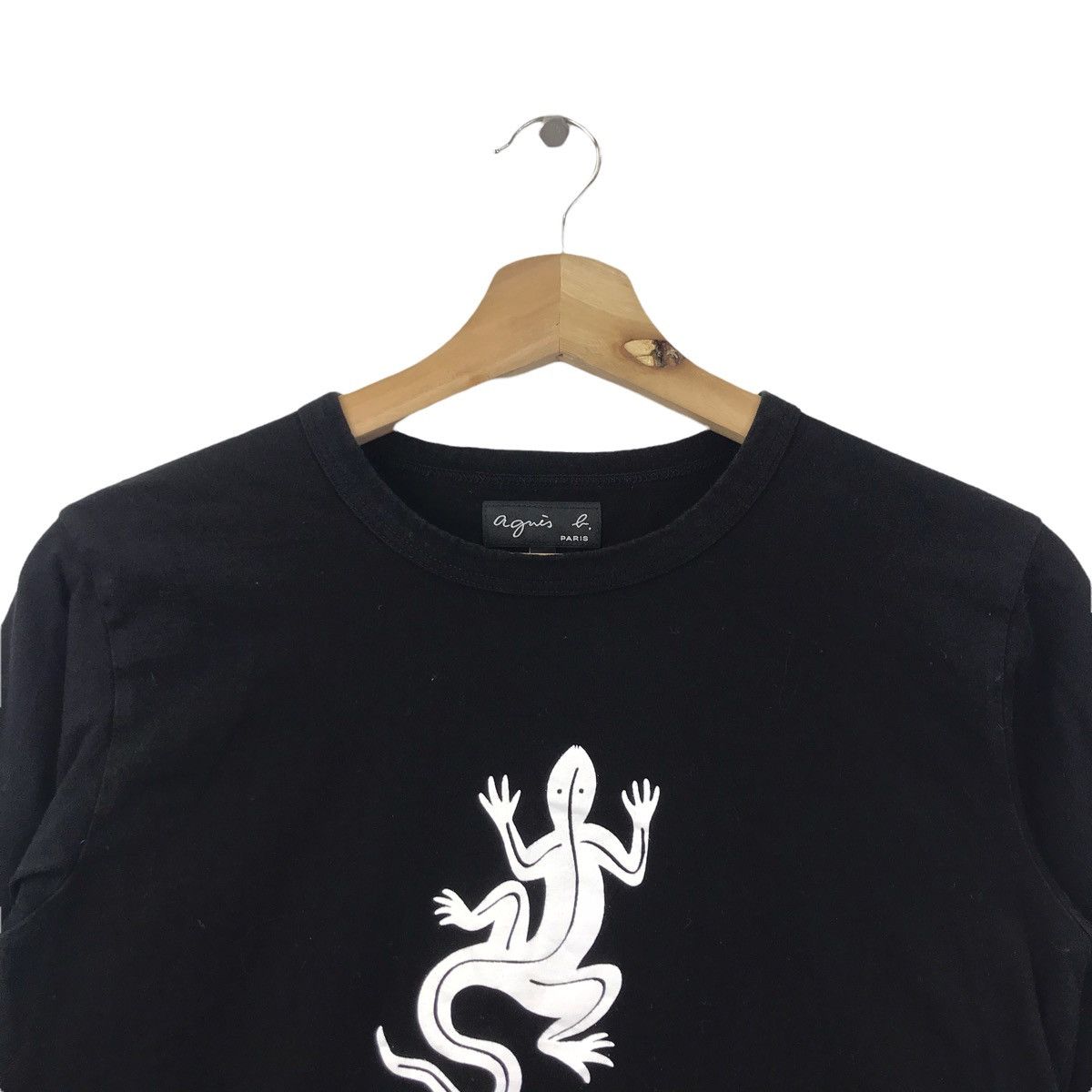 agnes b. AGNES B Paris Japanese Brand Lizard Black Long SleeveT-shirt Size US XS / EU 42 / 0 - 2 Thumbnail