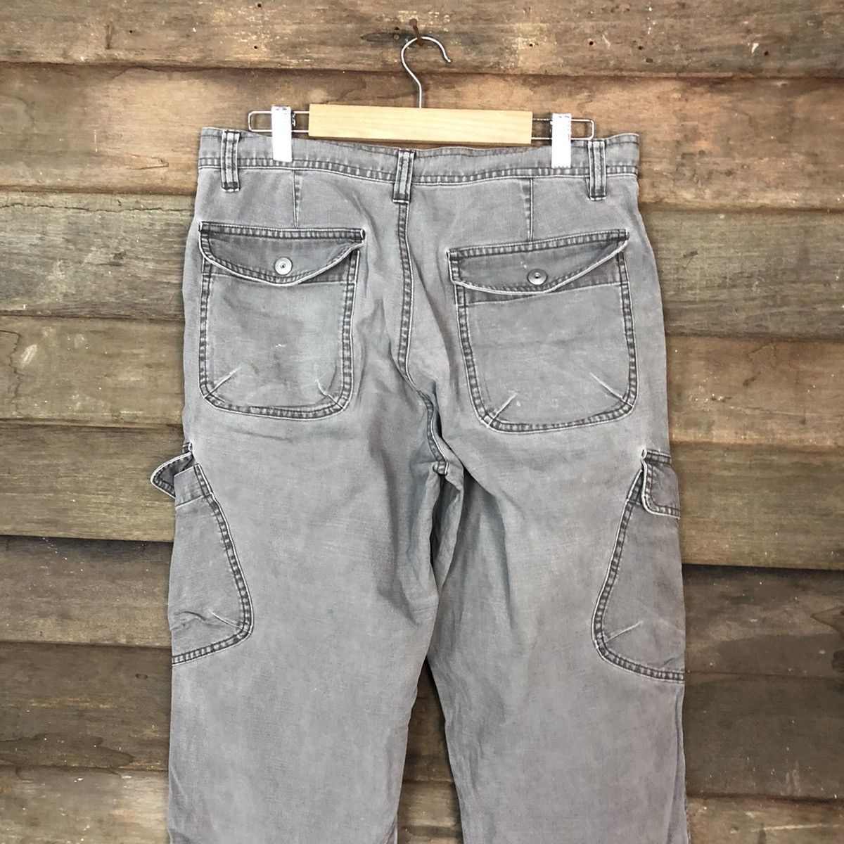 Japanese Brand Uniqlo faded Grey multipocket tactical Cargo Pants #2836 Size US 31 - 12 Thumbnail