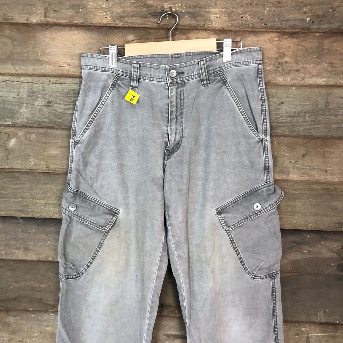 Japanese Brand Uniqlo faded Grey multipocket tactical Cargo Pants #2836 Size US 31 - 2 Thumbnail