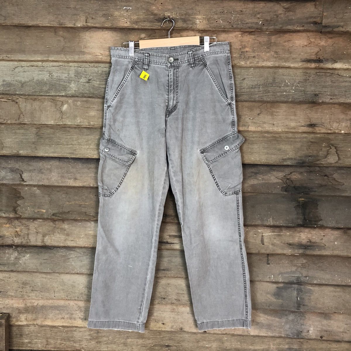Japanese Brand Uniqlo faded Grey multipocket tactical Cargo Pants #2836 Size US 31 - 1 Thumbnail