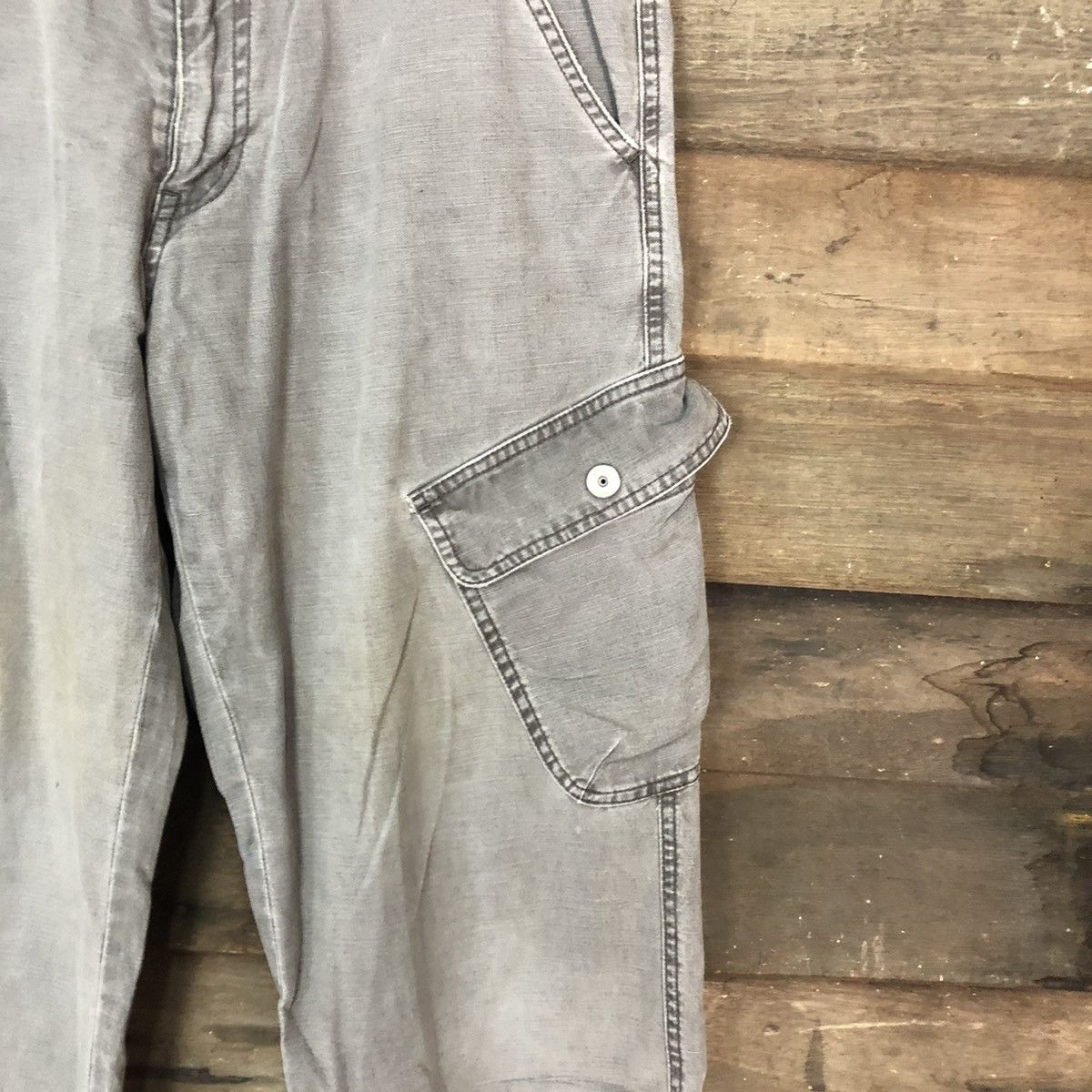 Japanese Brand Uniqlo faded Grey multipocket tactical Cargo Pants #2836 Size US 31 - 7 Thumbnail