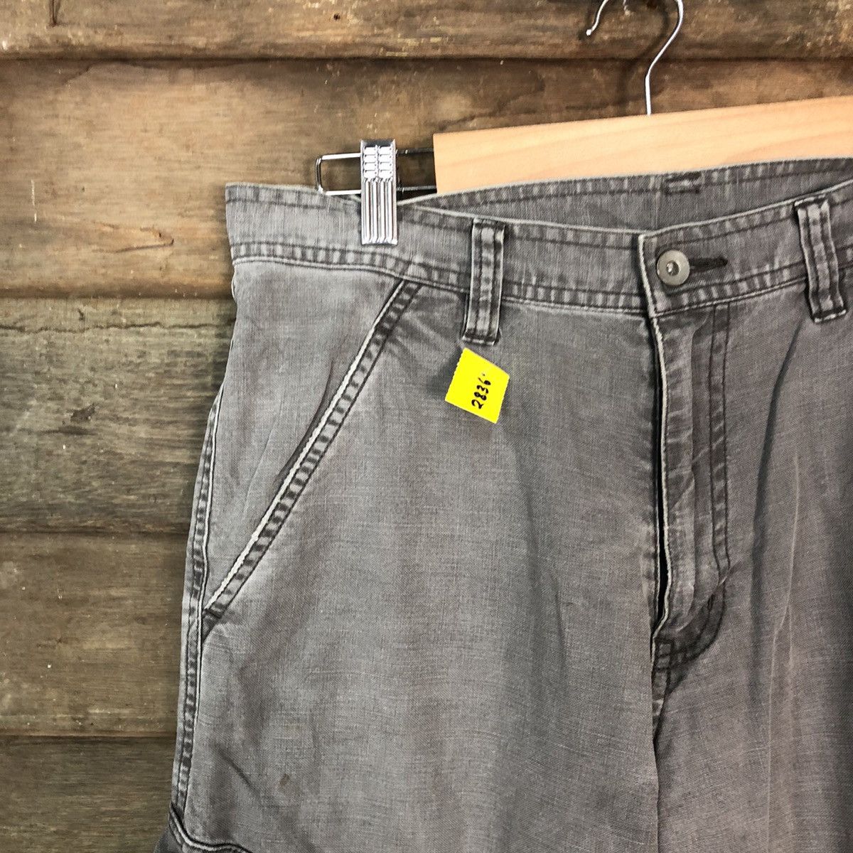 Japanese Brand Uniqlo faded Grey multipocket tactical Cargo Pants #2836 Size US 31 - 4 Thumbnail