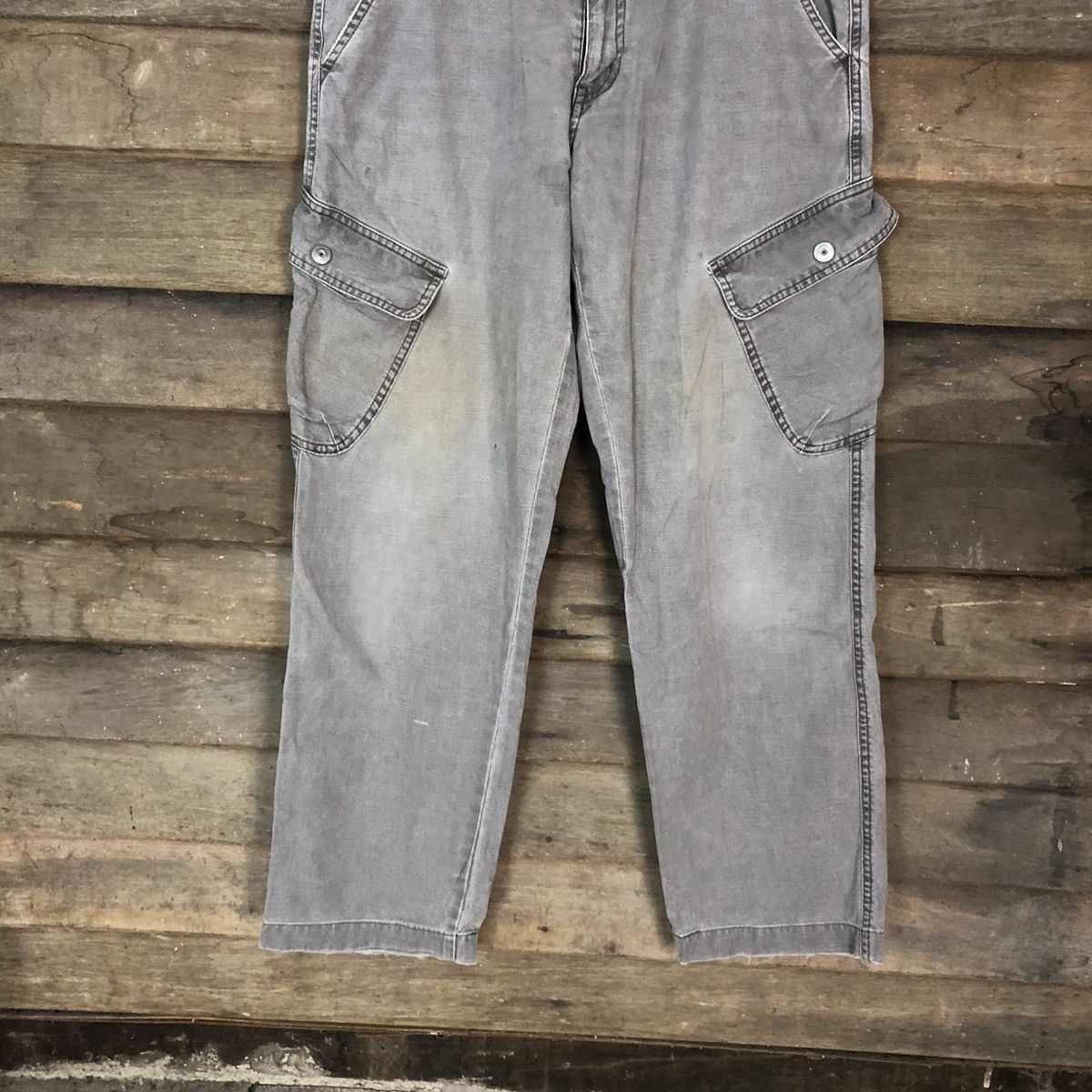 Japanese Brand Uniqlo faded Grey multipocket tactical Cargo Pants #2836 Size US 31 - 3 Thumbnail
