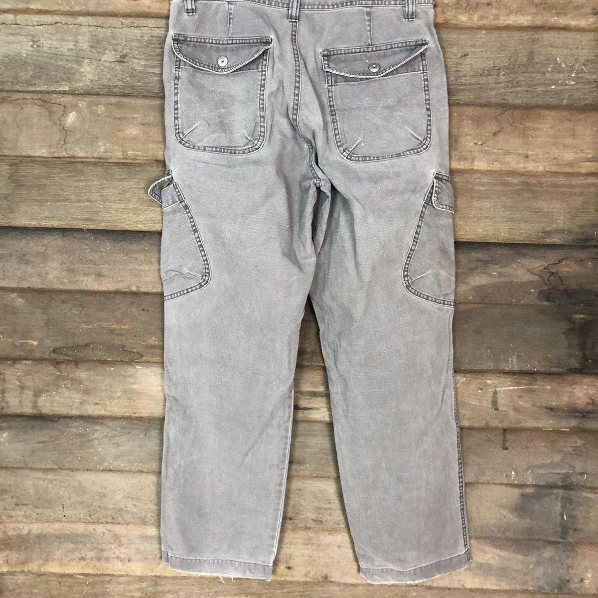 Japanese Brand Uniqlo faded Grey multipocket tactical Cargo Pants #2836 Size US 31 - 13 Thumbnail