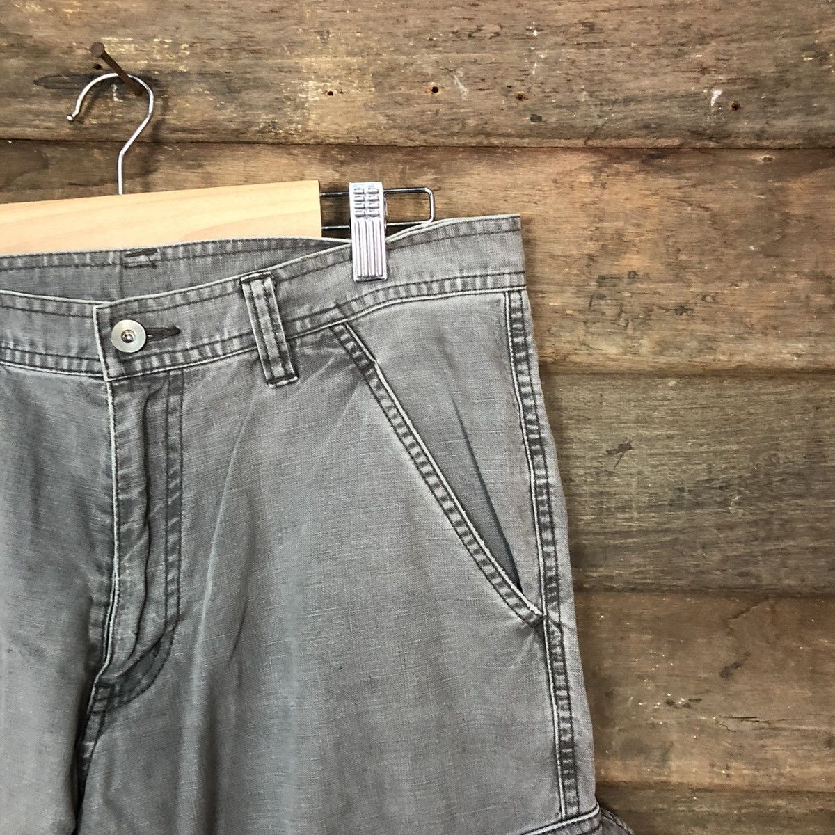 Japanese Brand Uniqlo faded Grey multipocket tactical Cargo Pants #2836 Size US 31 - 5 Thumbnail