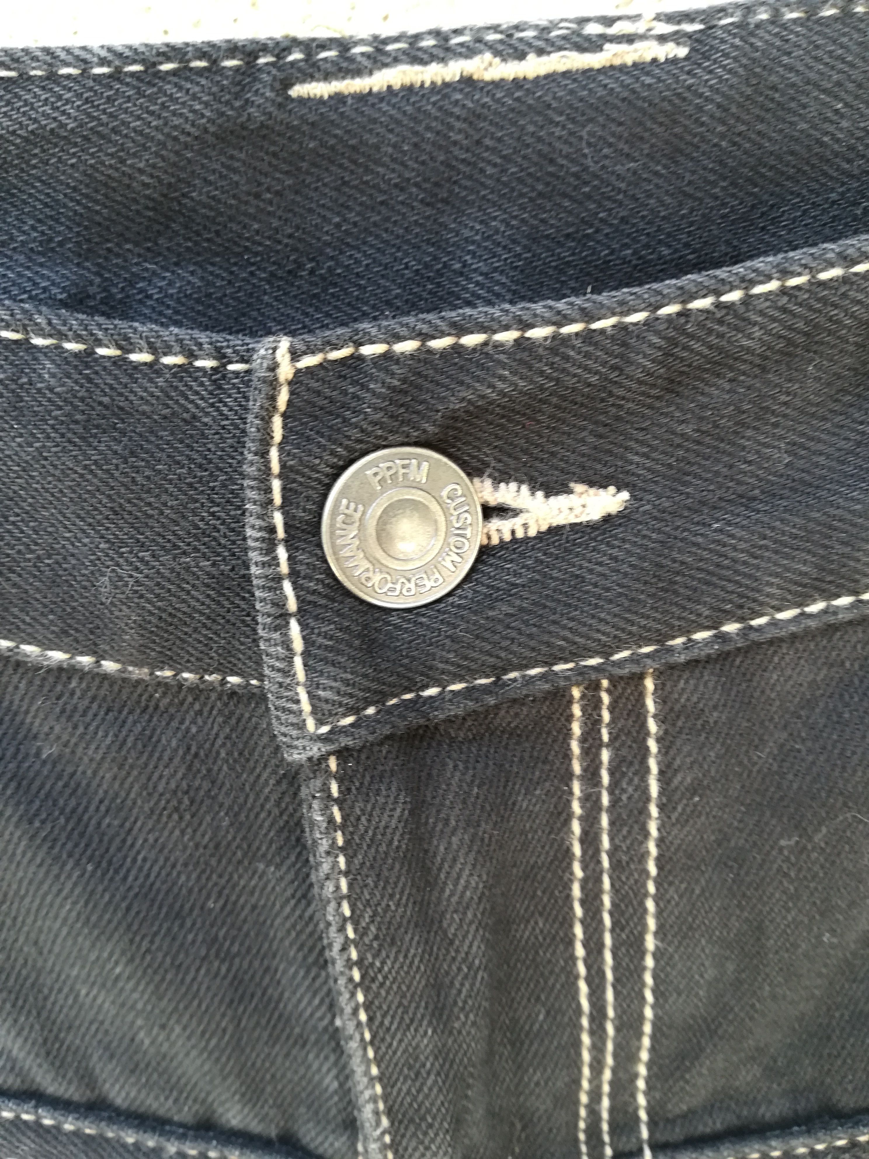 Japanese Brand PPFM Bondage Pants Denim Jeans Punk Design Size US 35 - 2 Thumbnail