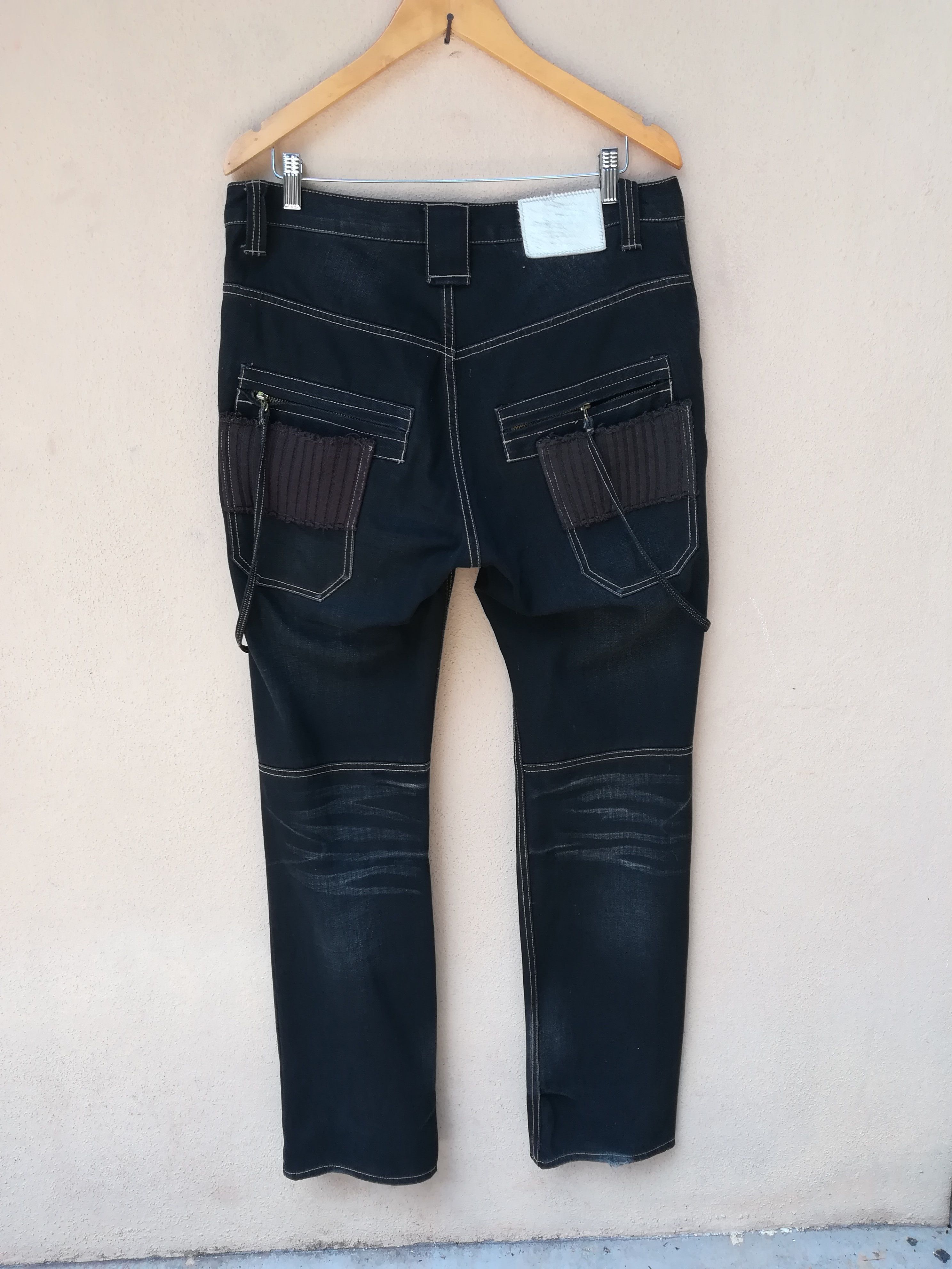 Japanese Brand PPFM Bondage Pants Denim Jeans Punk Design Size US 35 - 9 Thumbnail