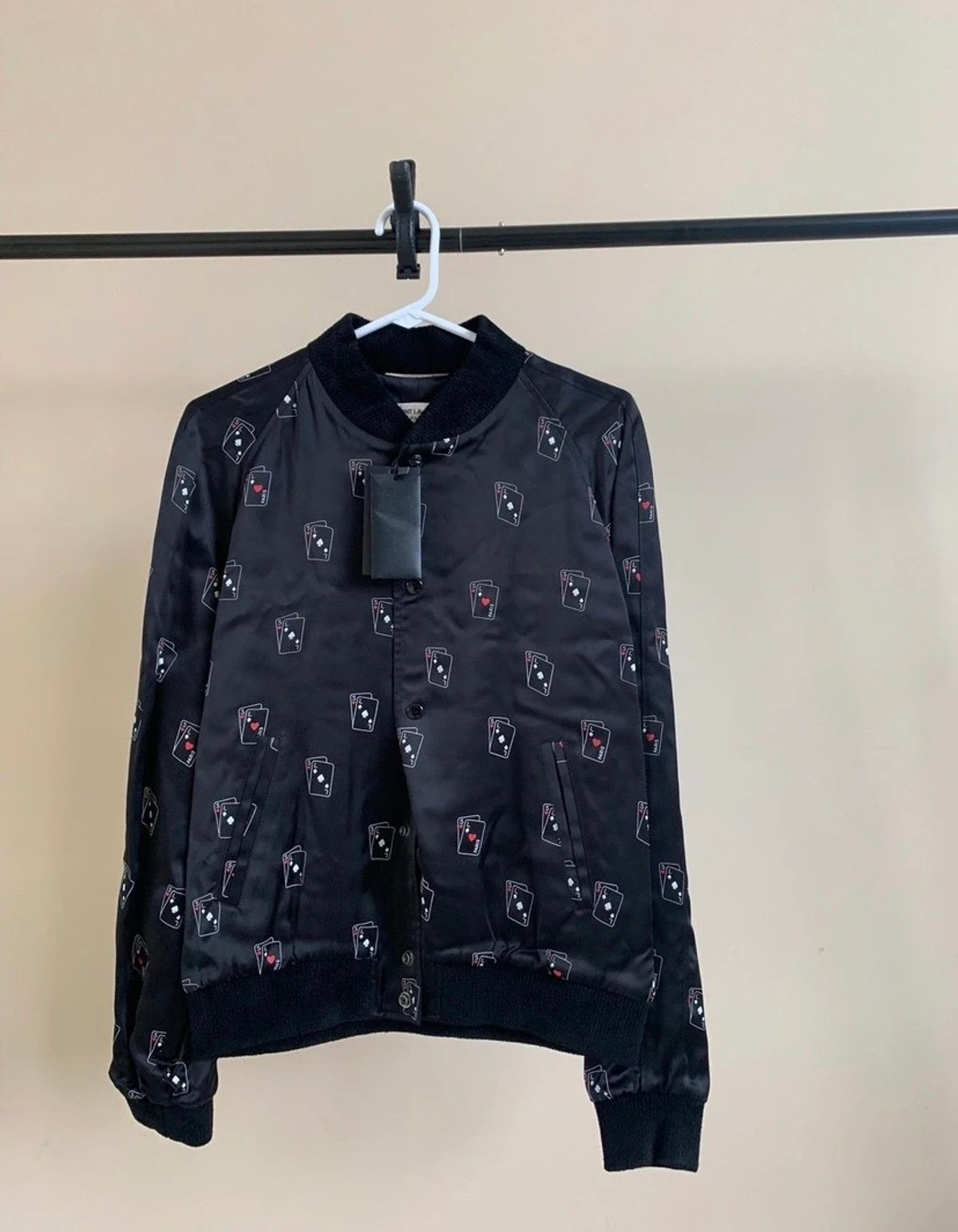 Saint Laurent Paris Card Print Bomber Jacket Size US M / EU 48-50 / 2 - 1 Thumbnail