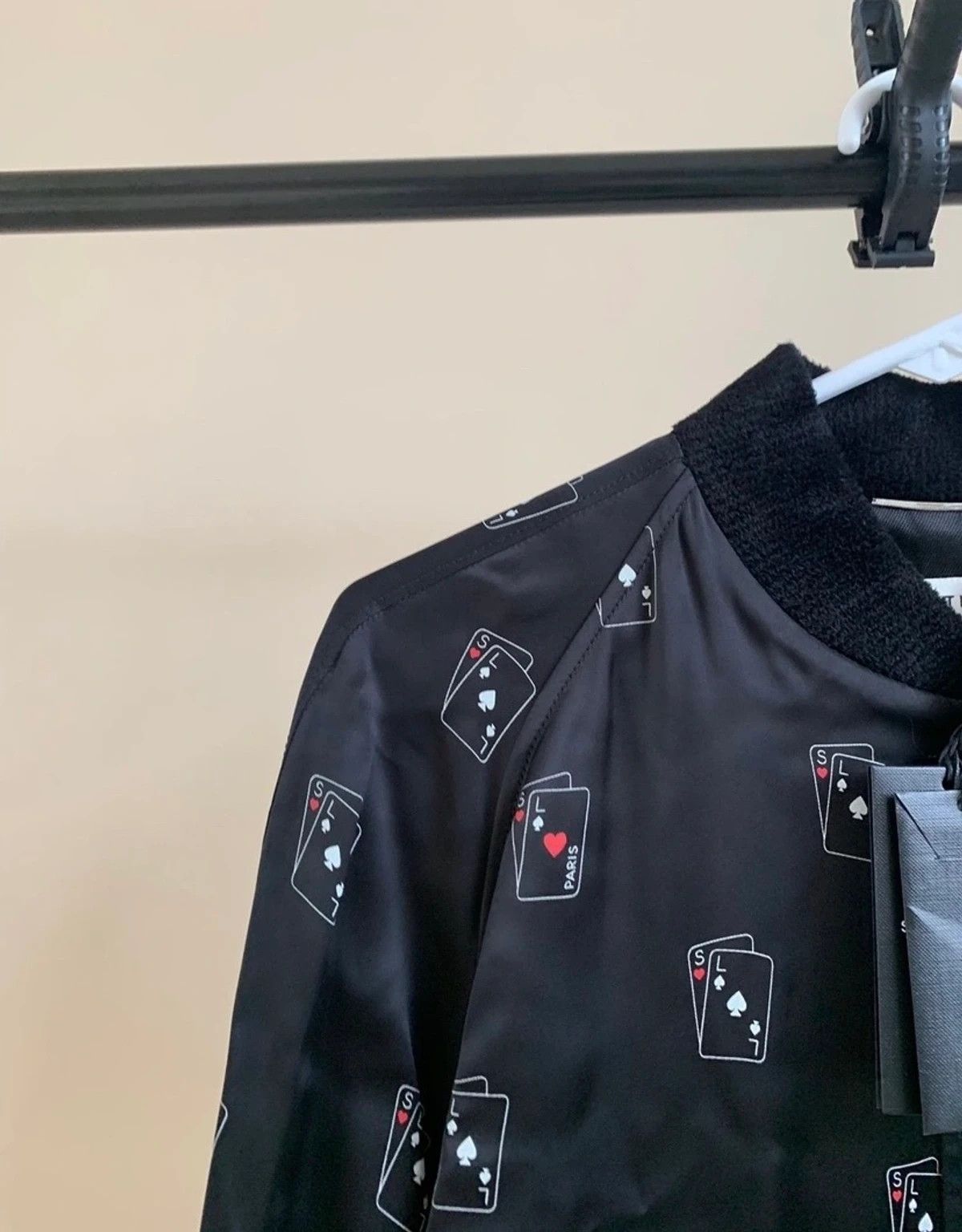 Saint Laurent Paris Card Print Bomber Jacket Size US M / EU 48-50 / 2 - 2 Thumbnail