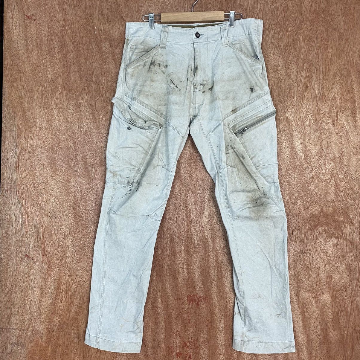 Xebec dirty painter distressed Multipocket Cargo Pants#c777