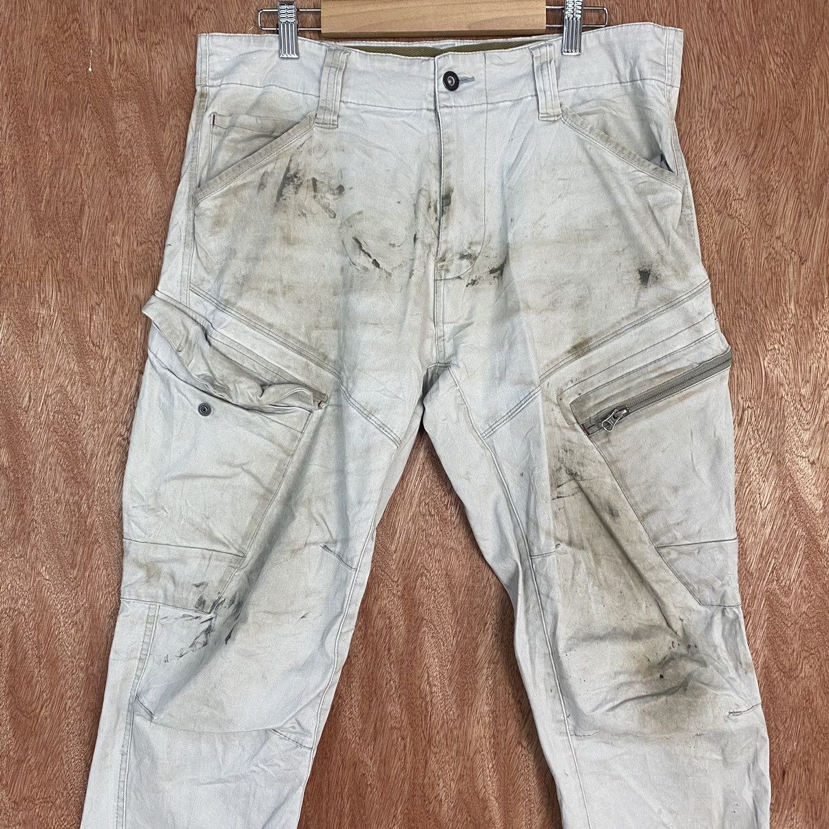 Japanese Brand DL Xebec dirty painter ripped Multipocket Cargo Pants#c777 Size US 33 - 2 Thumbnail