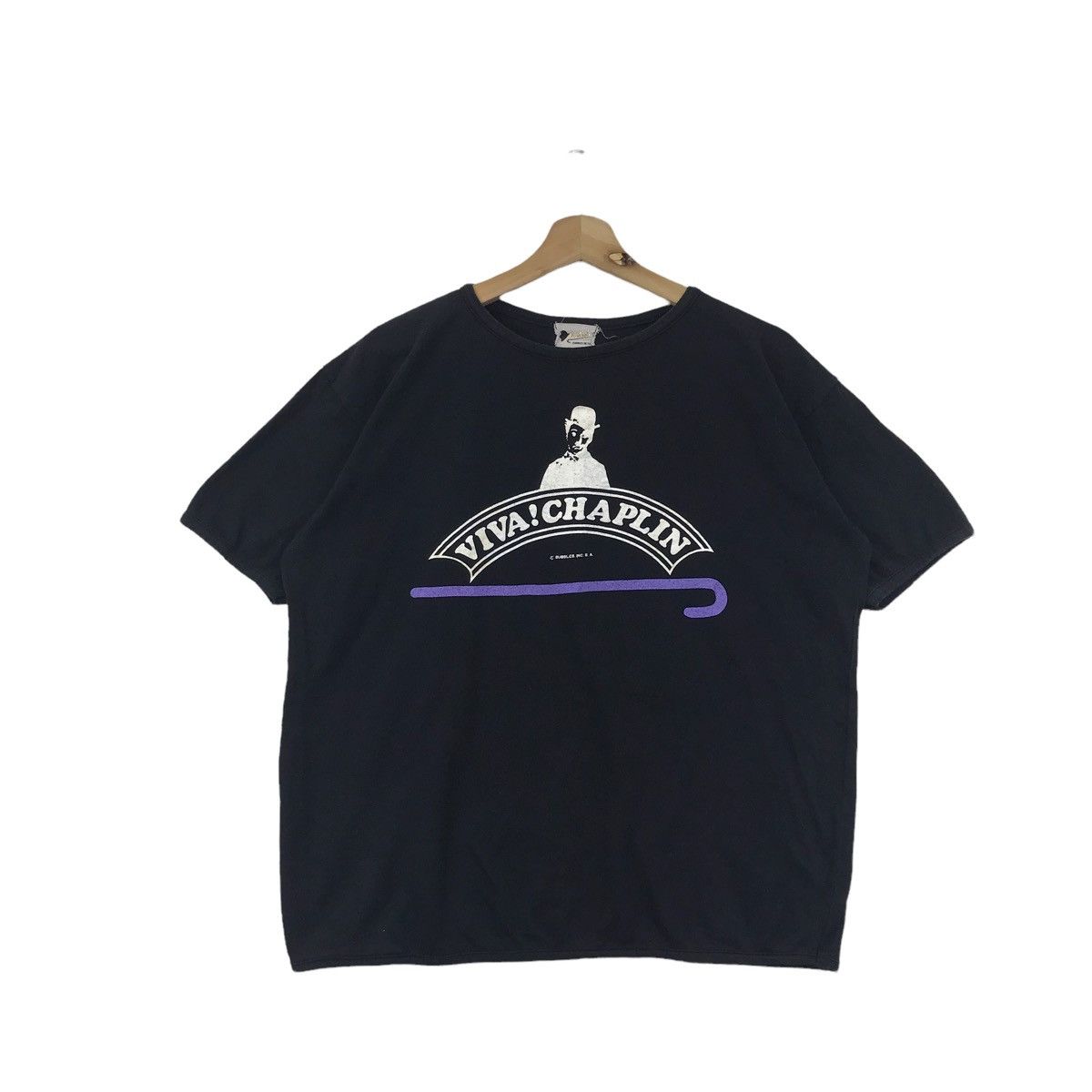 Vintage Vintage VIVA! CHAPLIN Movie Bubbles Inc. S.A. Black T shirt Size US M / EU 48-50 / 2 - 1 Thumbnail