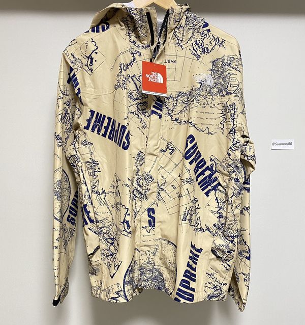 North face supreme jacket map sale