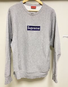 Supreme Grey Box Logo Crewneck | Grailed