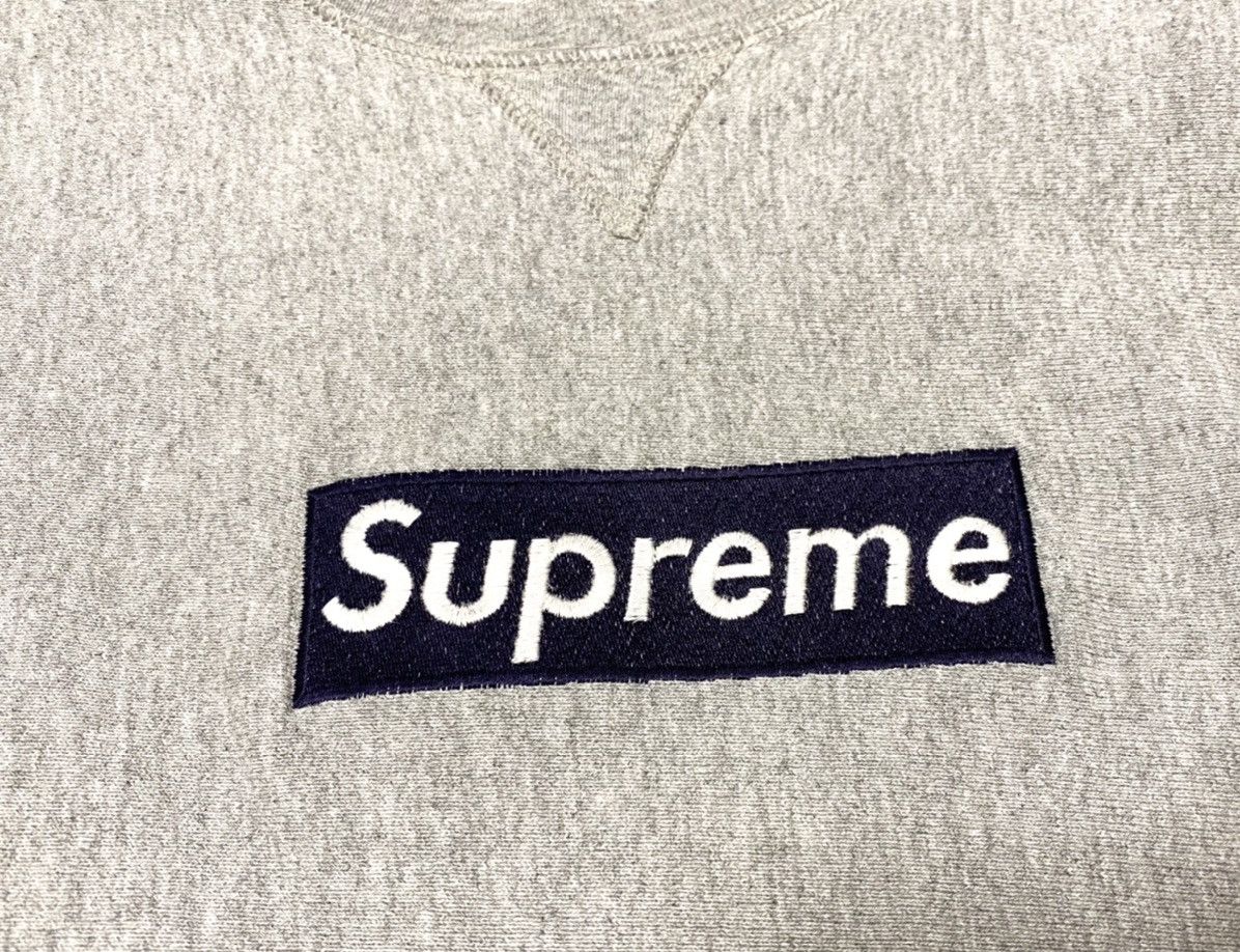 Supreme Supreme navy grey box logo crewneck 1997 Size US M / EU 48-50 / 2 - 4 Thumbnail