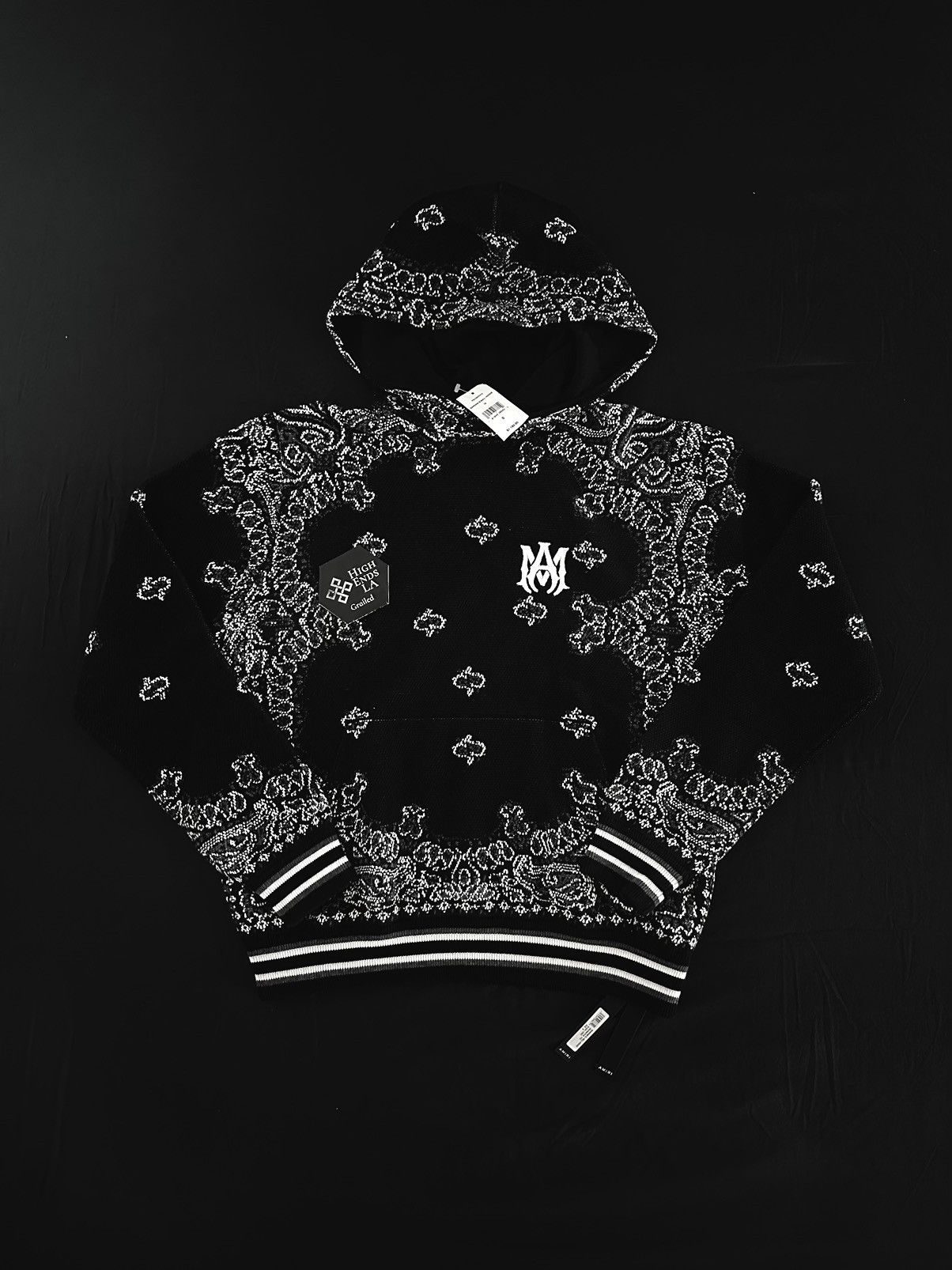 Amiri Amiri Cashmere Bandana Blend Hoodie Size US M / EU 48-50 / 2 - 1 Thumbnail