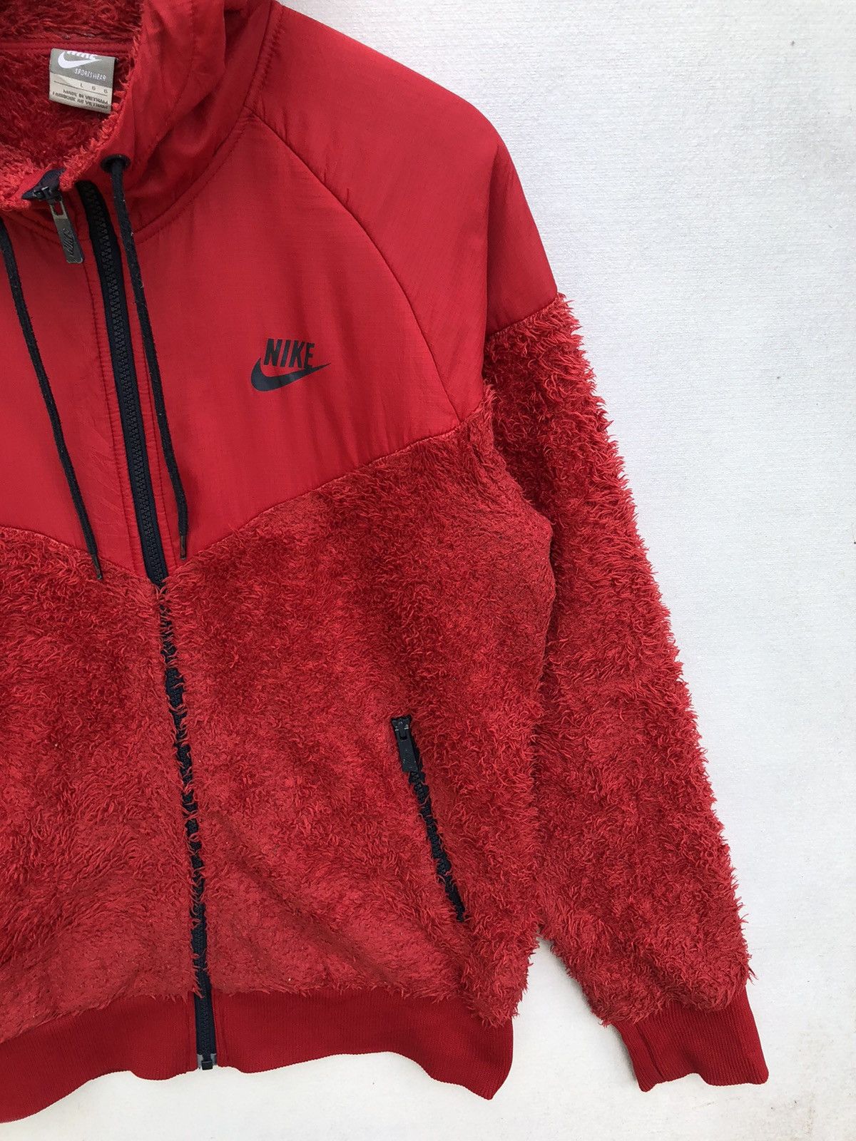Nike Nike Sherpa Fleece Polyester Blend Hooded Jacket Size US L / EU 52-54 / 3 - 2 Thumbnail