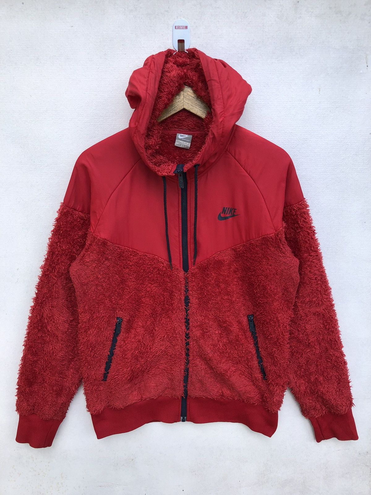 Nike Nike Sherpa Fleece Polyester Blend Hooded Jacket Size US L / EU 52-54 / 3 - 1 Thumbnail