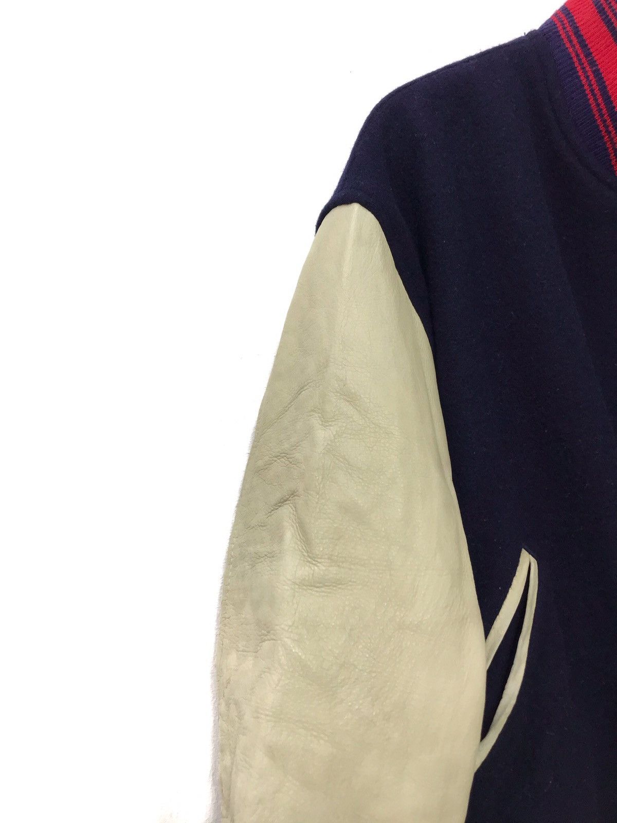 Japanese Brand 🌟Super Hakka Varsity Jacket Wool Leather 3🟩2 Size US L / EU 52-54 / 3 - 7 Thumbnail
