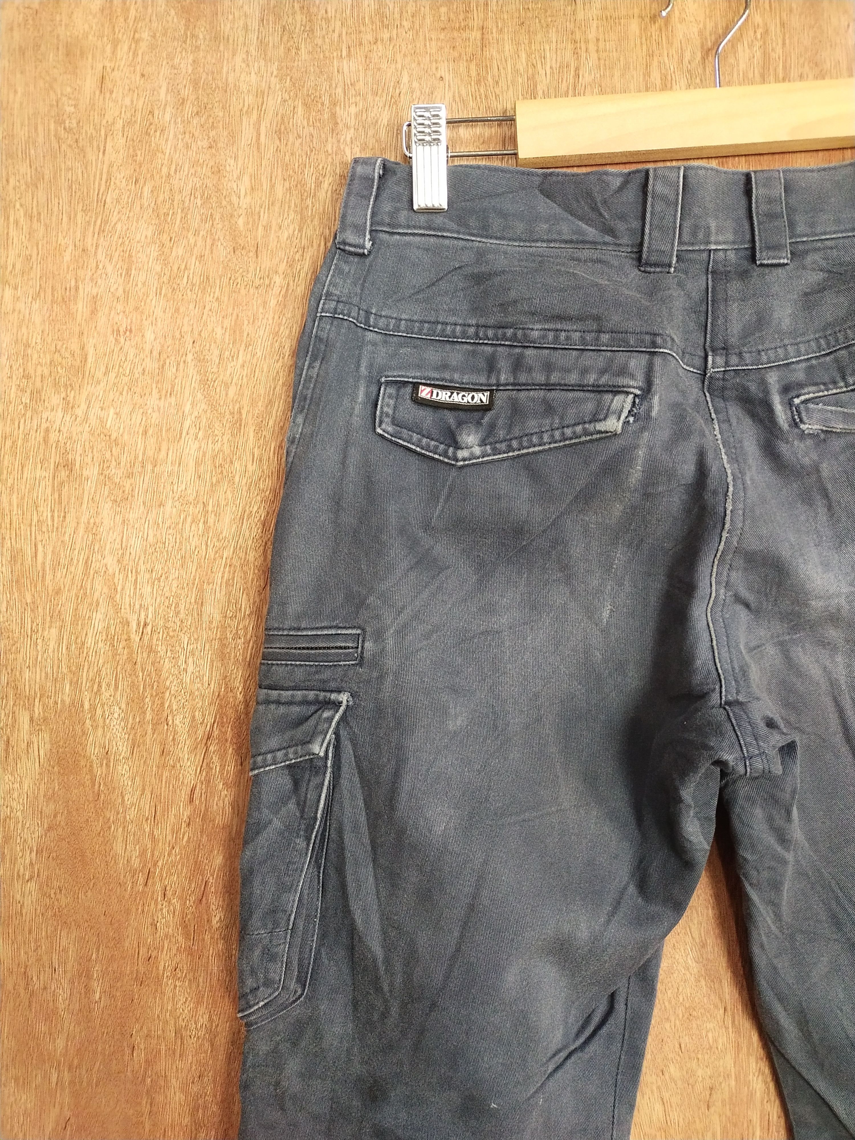 Japanese Brand Z Dragon japan distressed faded black cargo pants #S135 Size US 28 / EU 44 - 12 Thumbnail