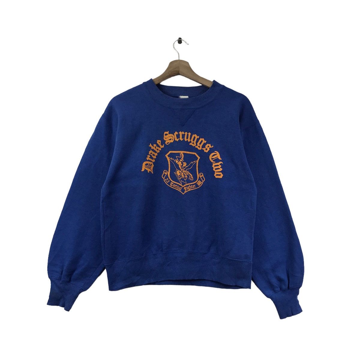 Vintage Vintage 90s DRAKE SCRUGGS TMO Print Blue Sweatshirt Size US S / EU 44-46 / 1 - 1 Thumbnail
