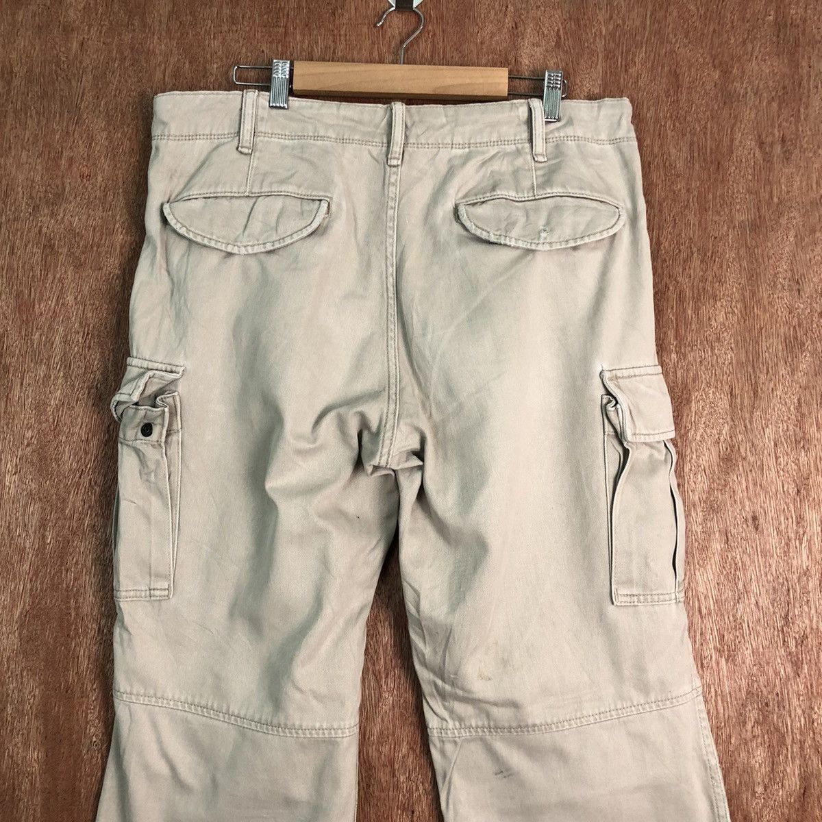 Japanese Brand DLL Uniqlo Cream Multipocket Tactical Cargo Pants #c213 Size US 33 - 8 Thumbnail