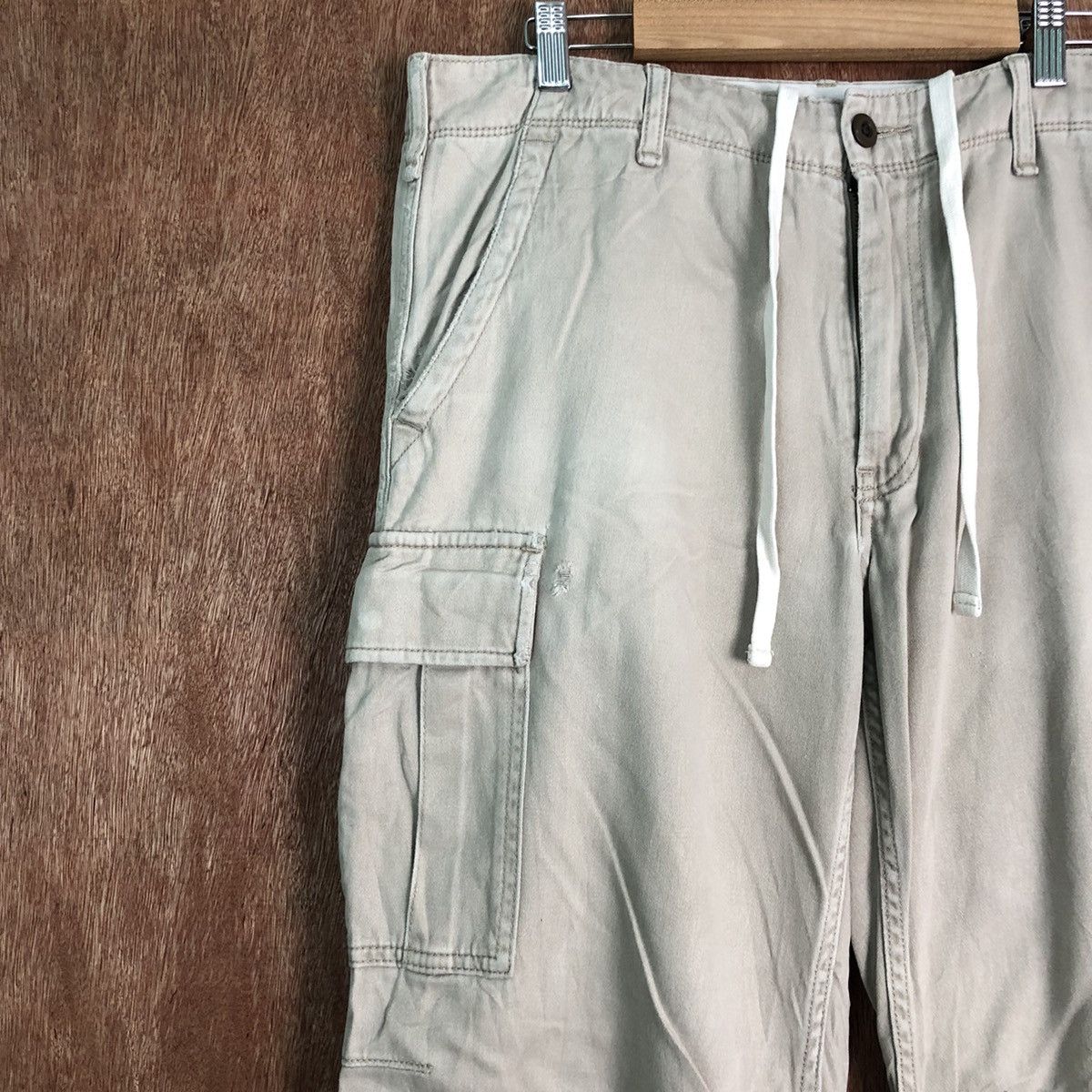 Japanese Brand DLL Uniqlo Cream Multipocket Tactical Cargo Pants #c213 Size US 33 - 5 Thumbnail