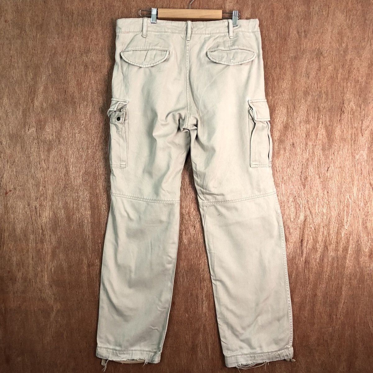 Japanese Brand DLL Uniqlo Cream Multipocket Tactical Cargo Pants #c213 Size US 33 - 7 Thumbnail