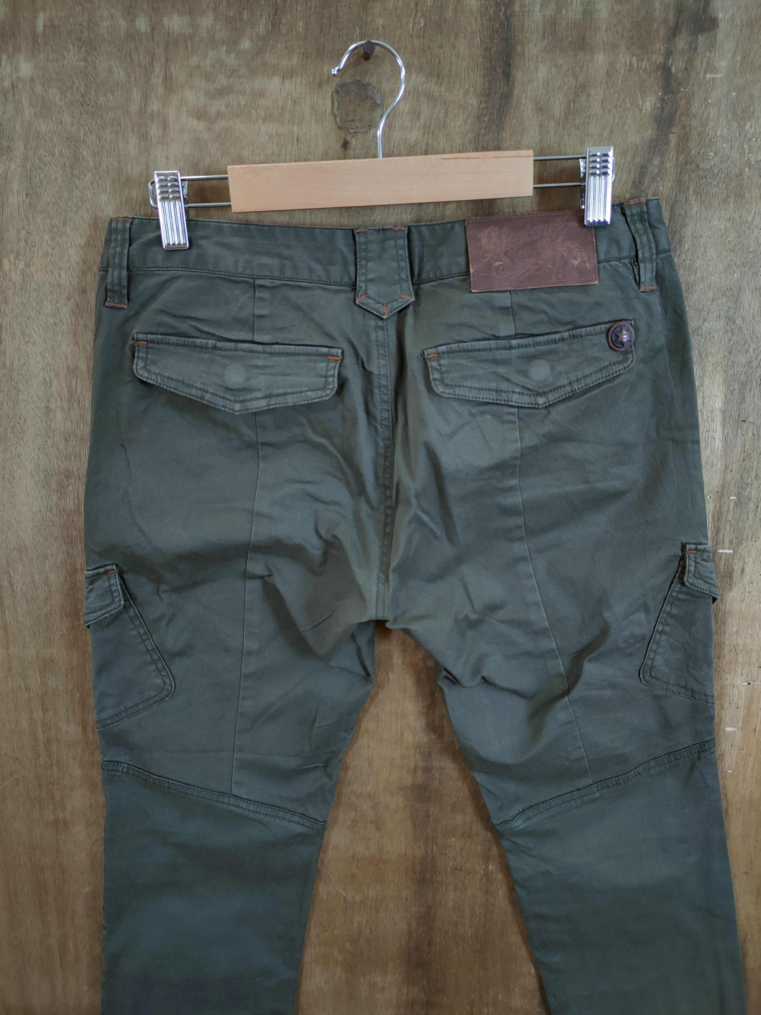 Japanese Brand DLL Original Shane multipocket green cargo pants #1347 Size US 29 - 7 Thumbnail
