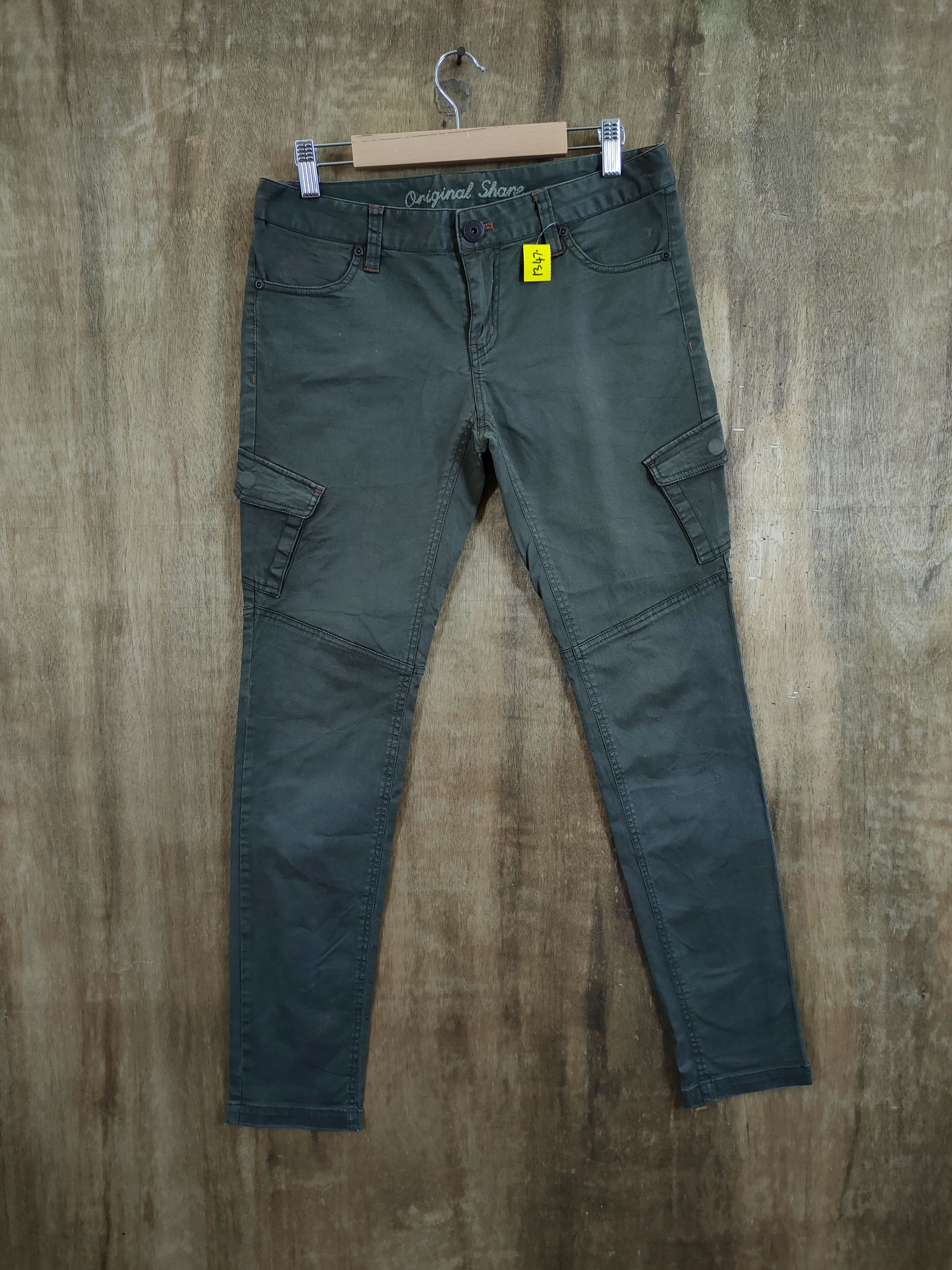 Japanese Brand DLL Original Shane multipocket green cargo pants #1347 Size US 29 - 1 Thumbnail