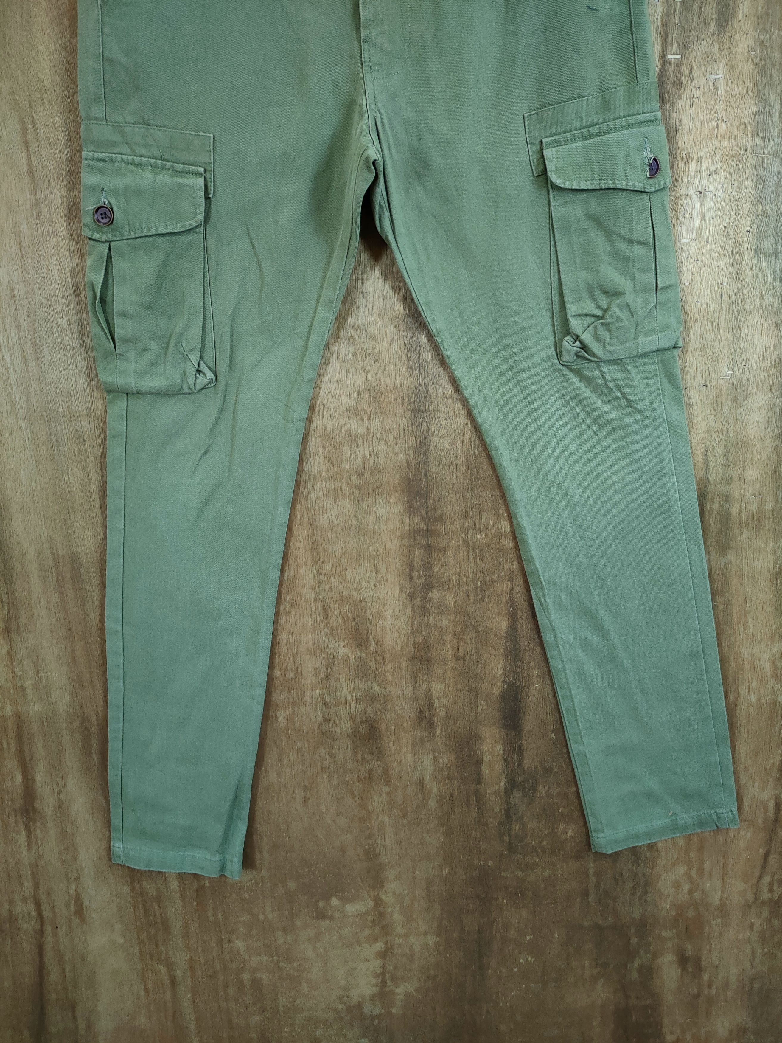 Japanese Brand DLL J/// Floor green multipocket tactical cargo pants#1348 Size US 31 - 2 Thumbnail
