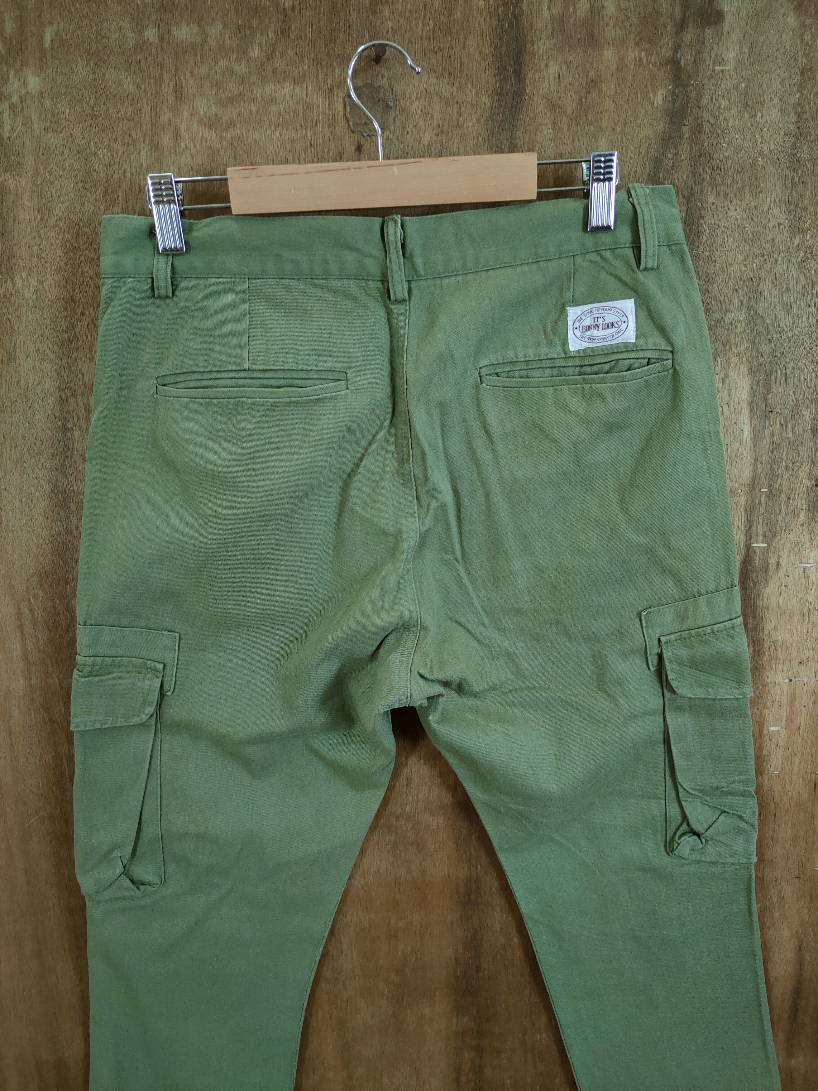 Japanese Brand DLL J/// Floor green multipocket tactical cargo pants#1348 Size US 31 - 8 Thumbnail