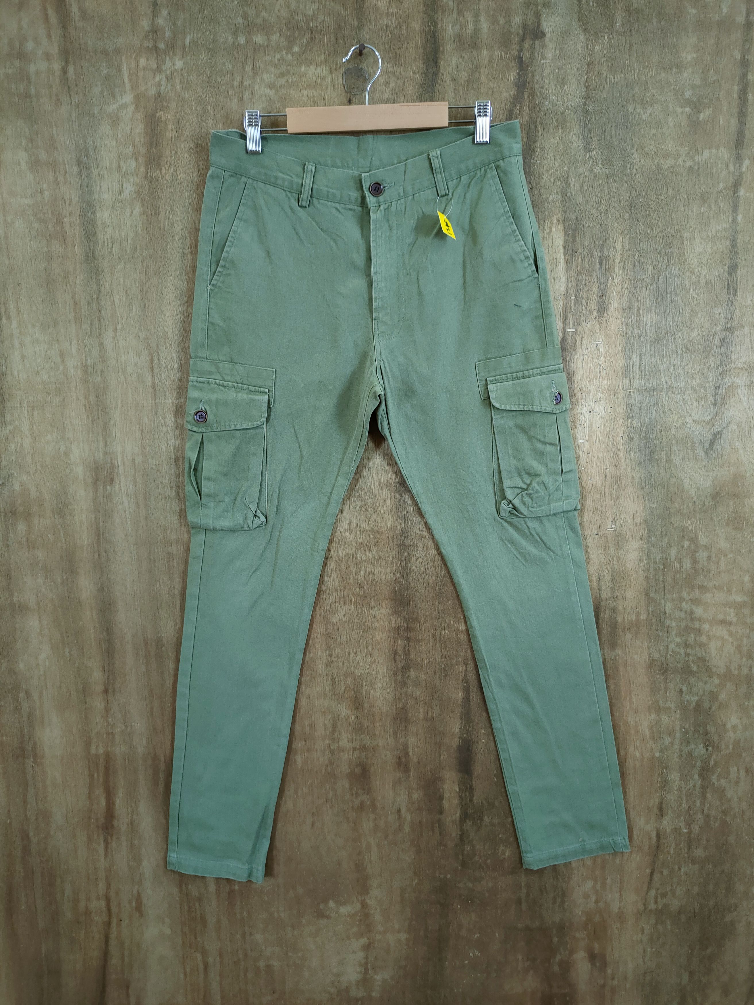 Japanese Brand DLL J/// Floor green multipocket tactical cargo pants#1348 Size US 31 - 1 Thumbnail