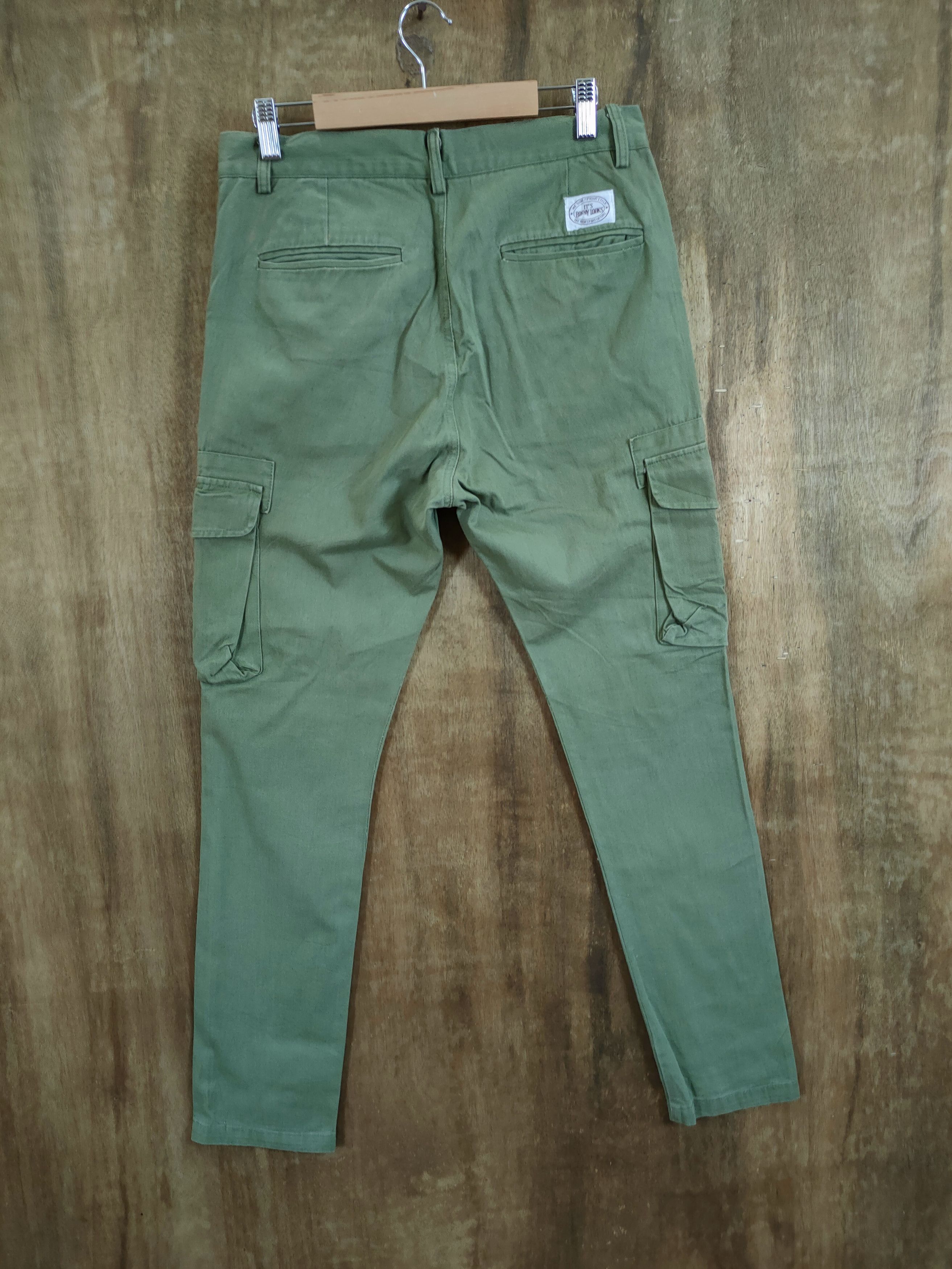 Japanese Brand DLL J/// Floor green multipocket tactical cargo pants#1348 Size US 31 - 6 Thumbnail