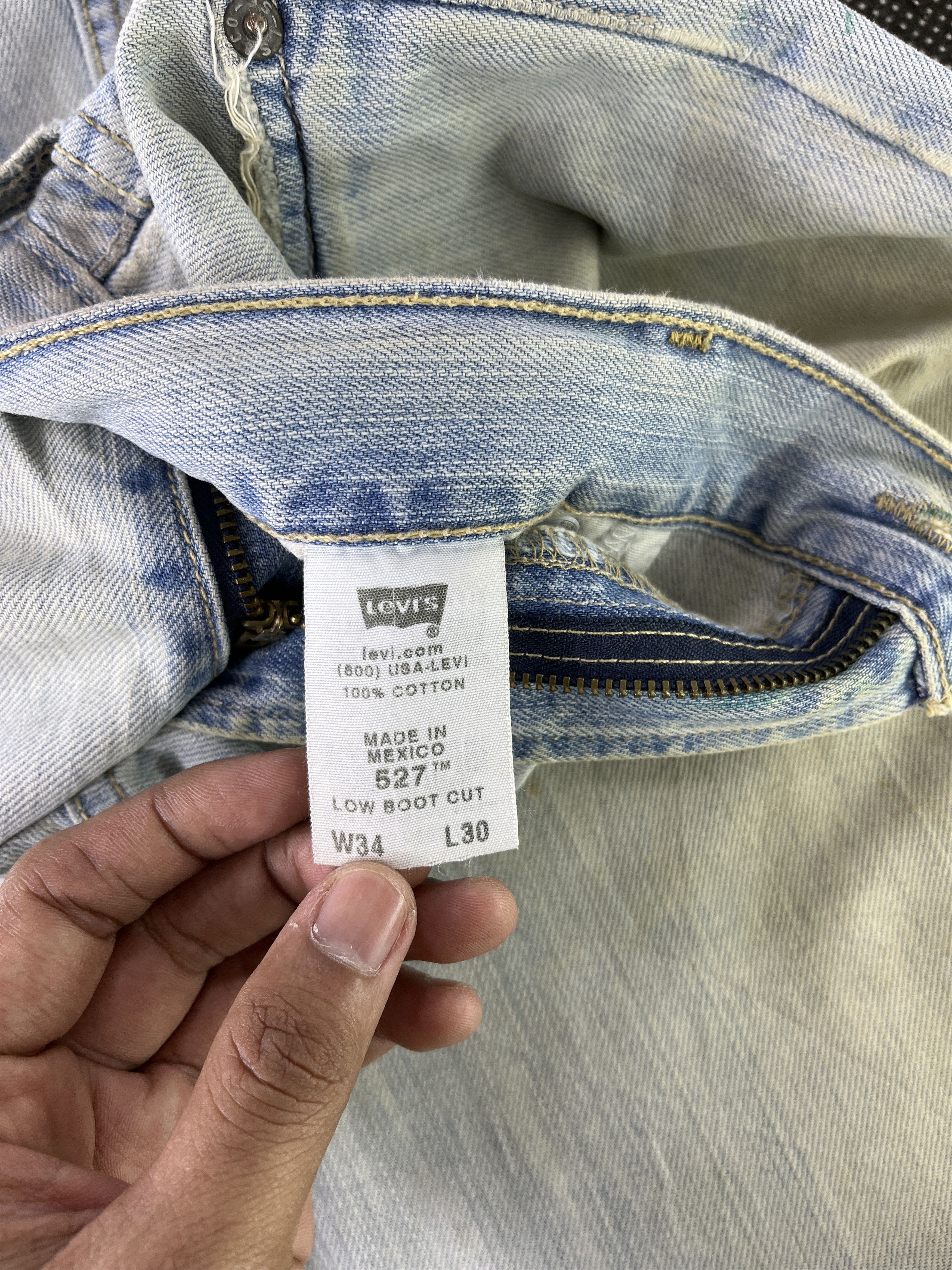 Levi's × Vintage Vintage Levis 527 Flare Jeans Light Wash Denim - J308 Size US 36 / EU 52 - 9 Thumbnail