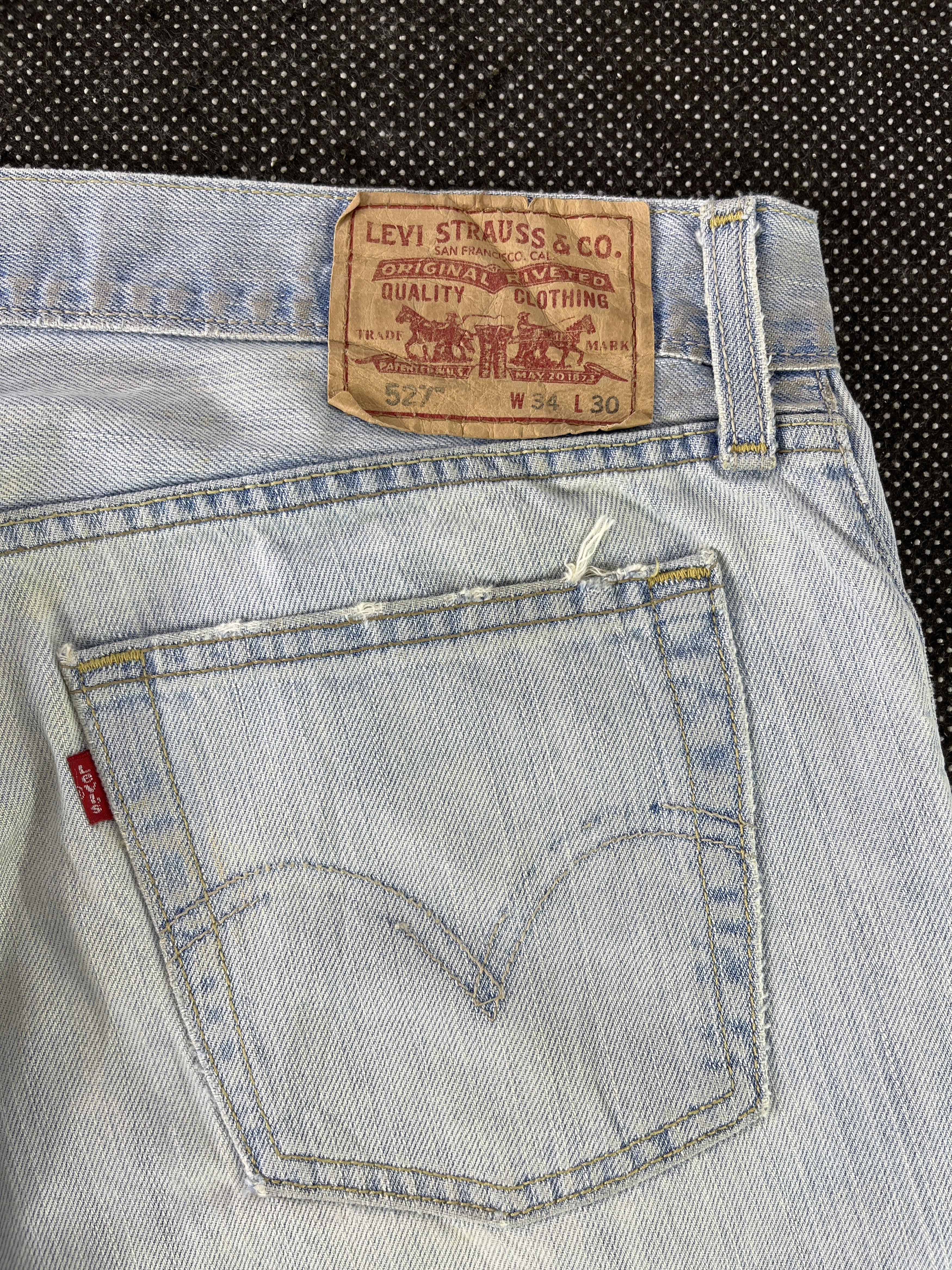 Levi's × Vintage Vintage Levis 527 Flare Jeans Light Wash Denim - J308 Size US 36 / EU 52 - 11 Thumbnail