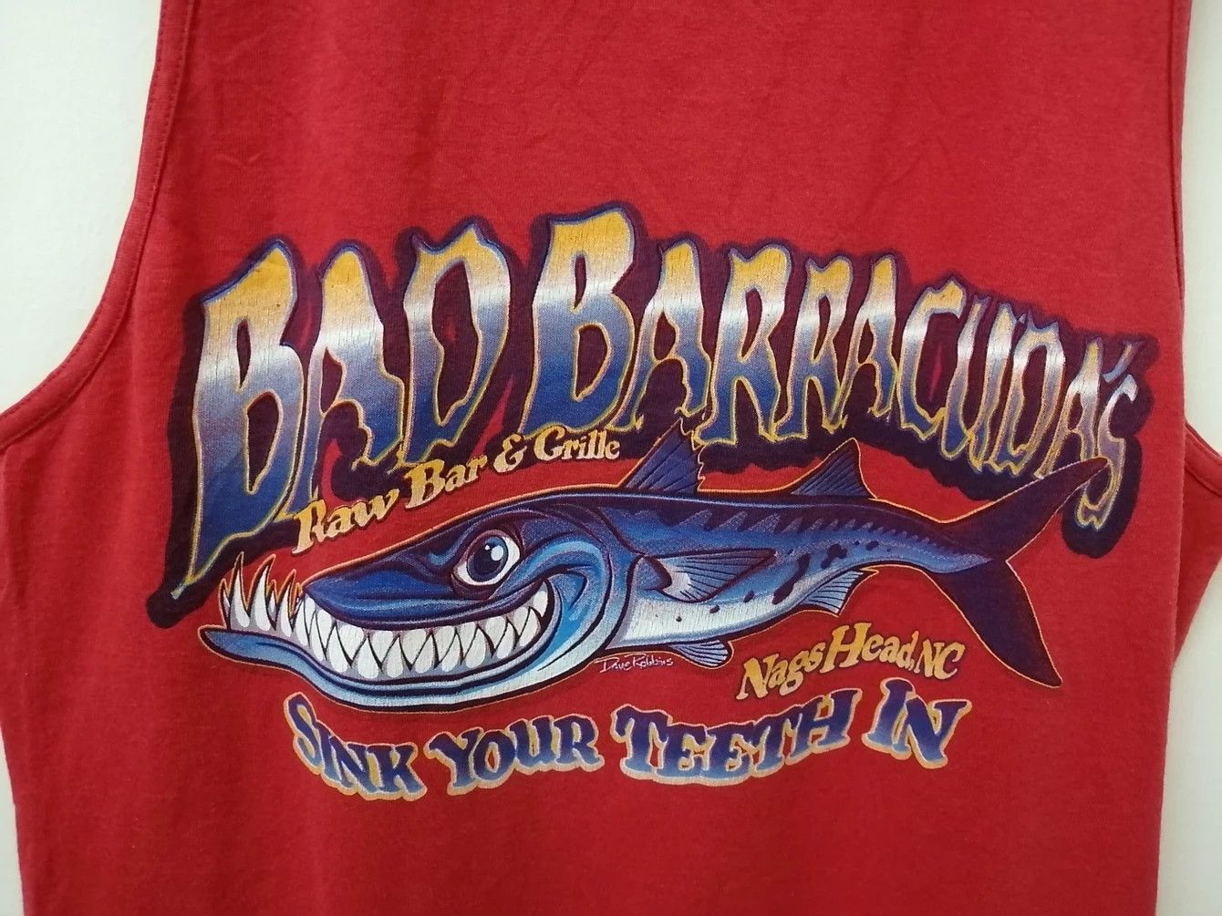 Vintage Vintage BAD BARRACUDAS Tank Top Size US M / EU 48-50 / 2 - 2 Thumbnail