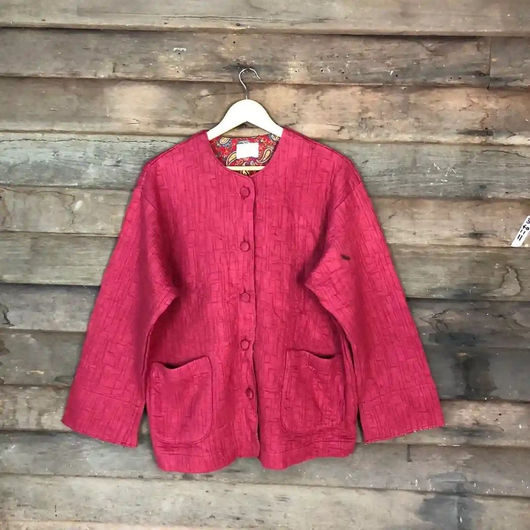 Japanese Brand Japanese Woven Cotton Cardigan Relax 24 Kimono Style Jacket Size L / US 10 / IT 46 - 1 Thumbnail