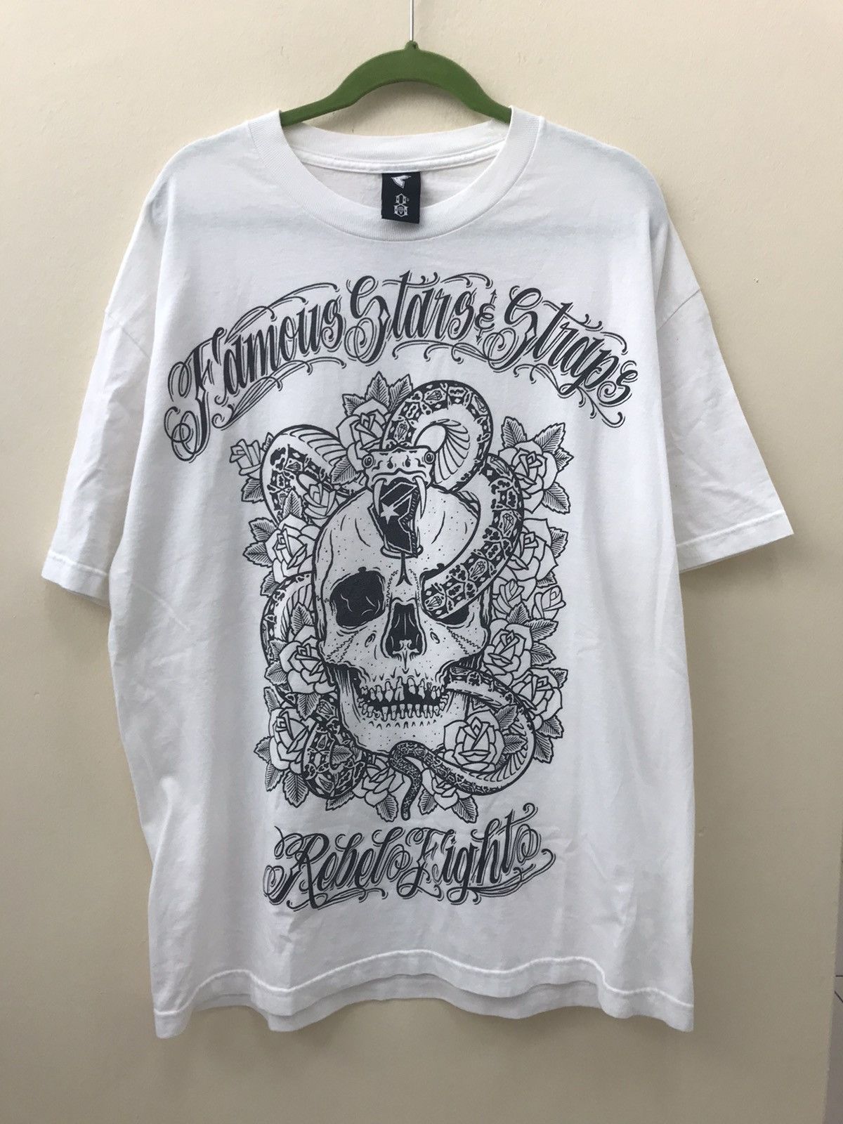 image of Seditionaries x Skulls Rebel 8 Skulls Big Front Hit T-Shirt in White, Men's (Size Large)