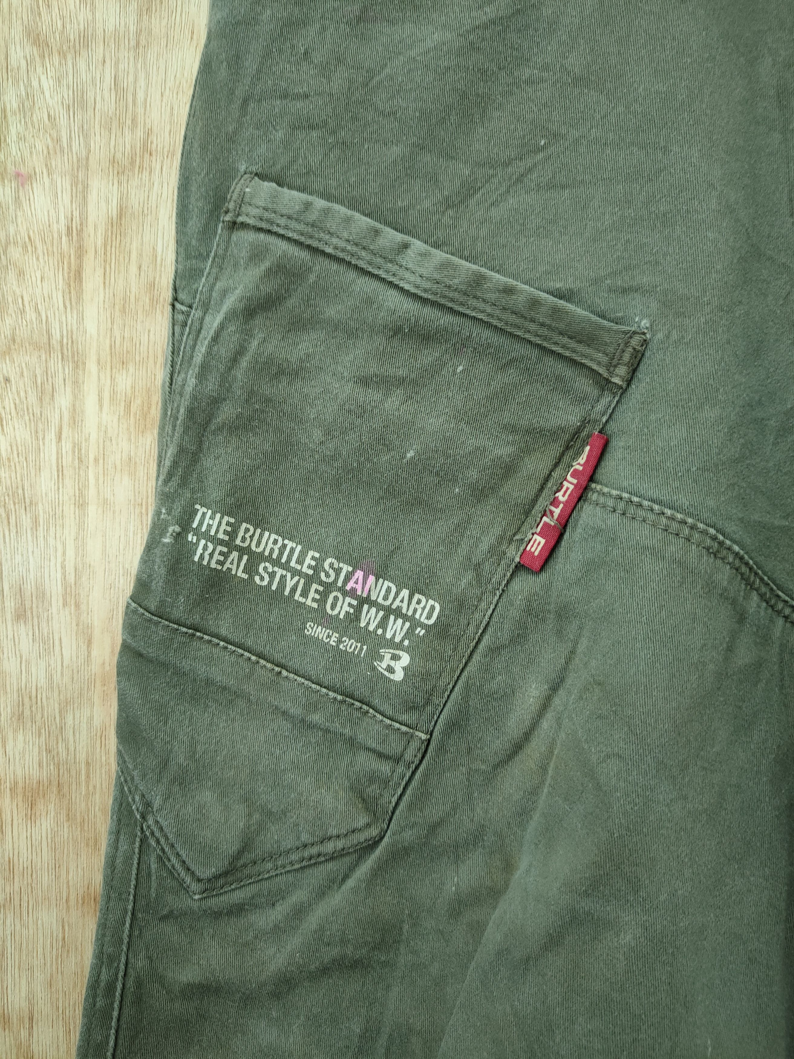 Japanese Brand Burtle Green multi pocket tactical cargo pants #46-223 Size US 30 / EU 46 - 6 Thumbnail
