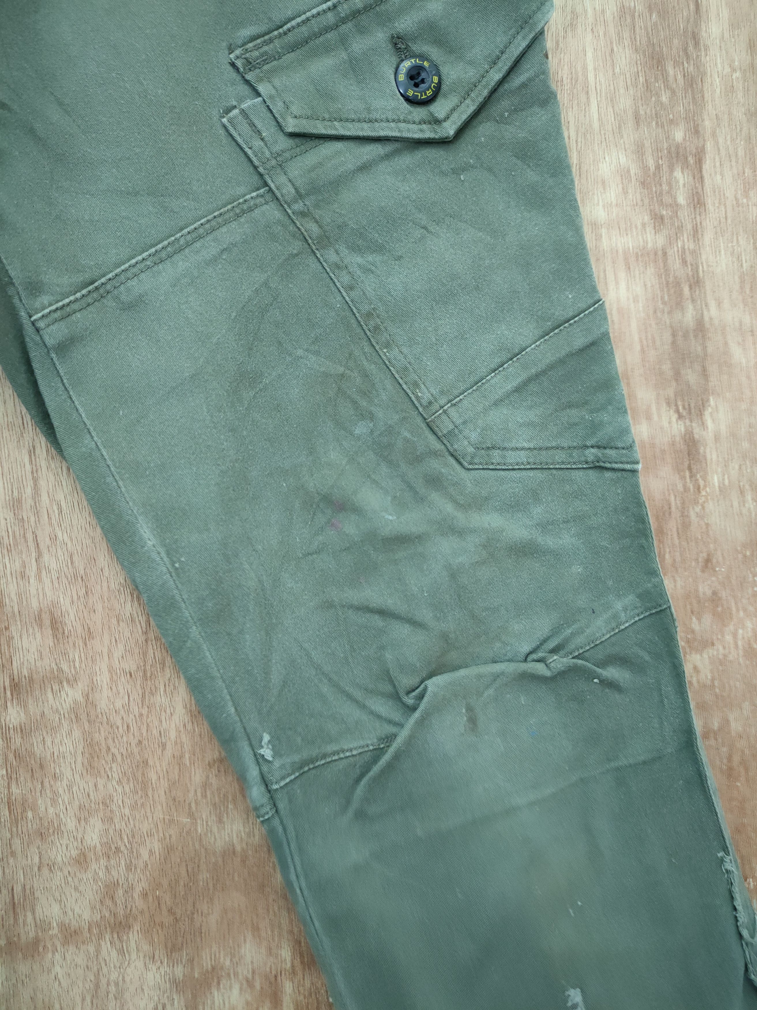 Japanese Brand Burtle Green multi pocket tactical cargo pants #46-223 Size US 30 / EU 46 - 5 Thumbnail