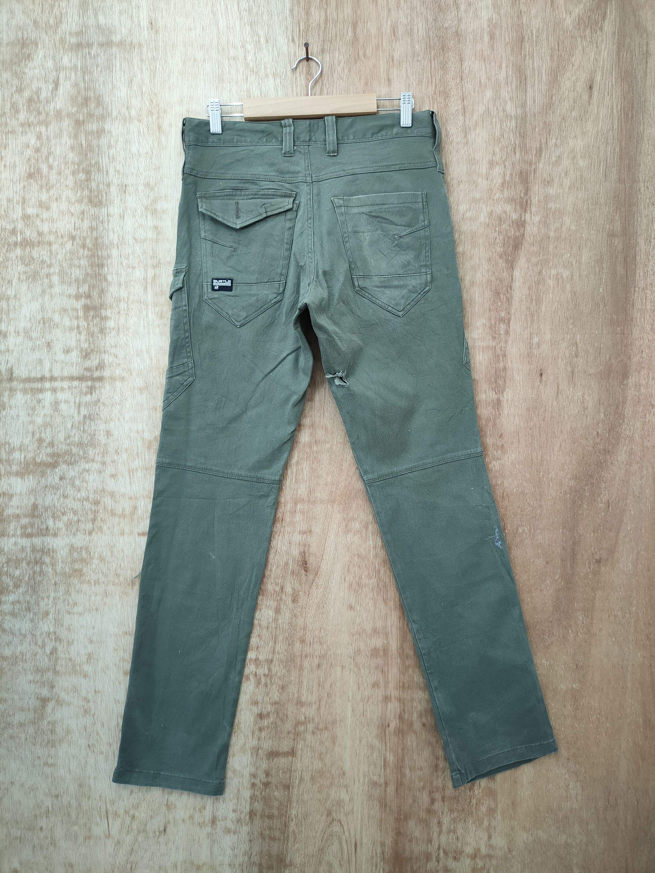 Japanese Brand Burtle Green multi pocket tactical cargo pants #46-223 Size US 30 / EU 46 - 8 Thumbnail