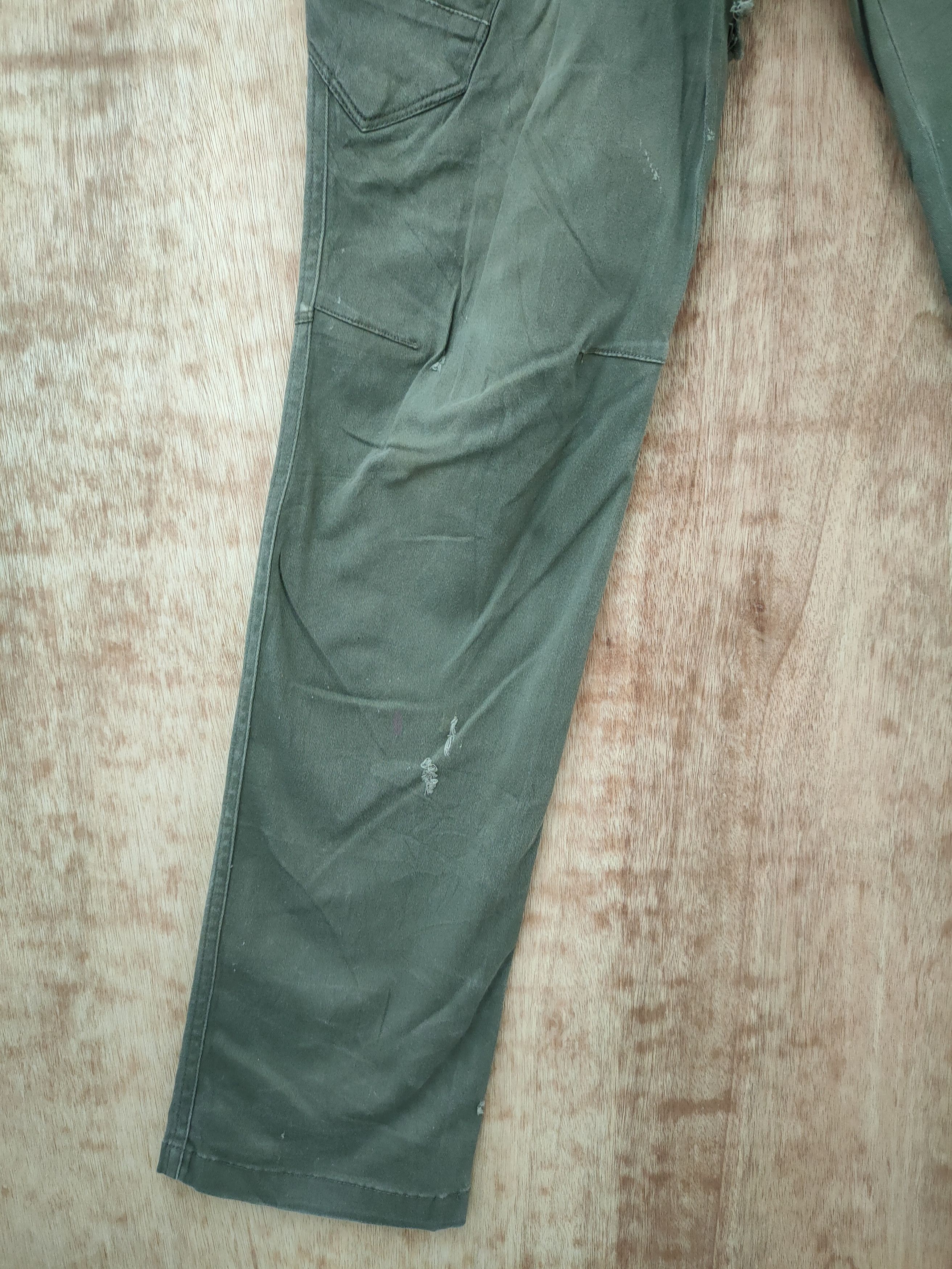 Japanese Brand Burtle Green multi pocket tactical cargo pants #46-223 Size US 30 / EU 46 - 2 Thumbnail