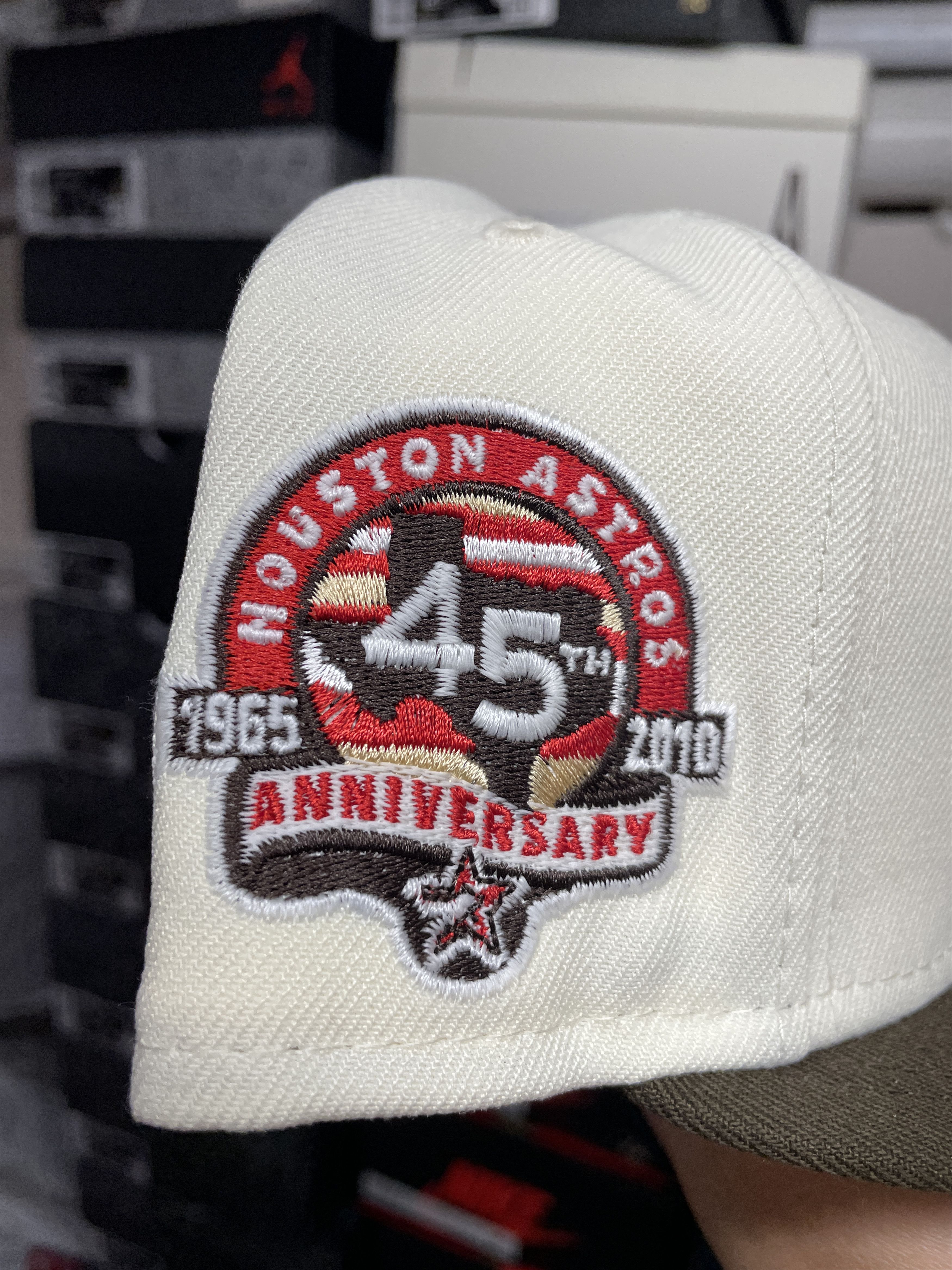 MLB × New Era 7 3/8 Script Houston Astros 45th Anniversary White Cream Red Size ONE SIZE - 4 Thumbnail